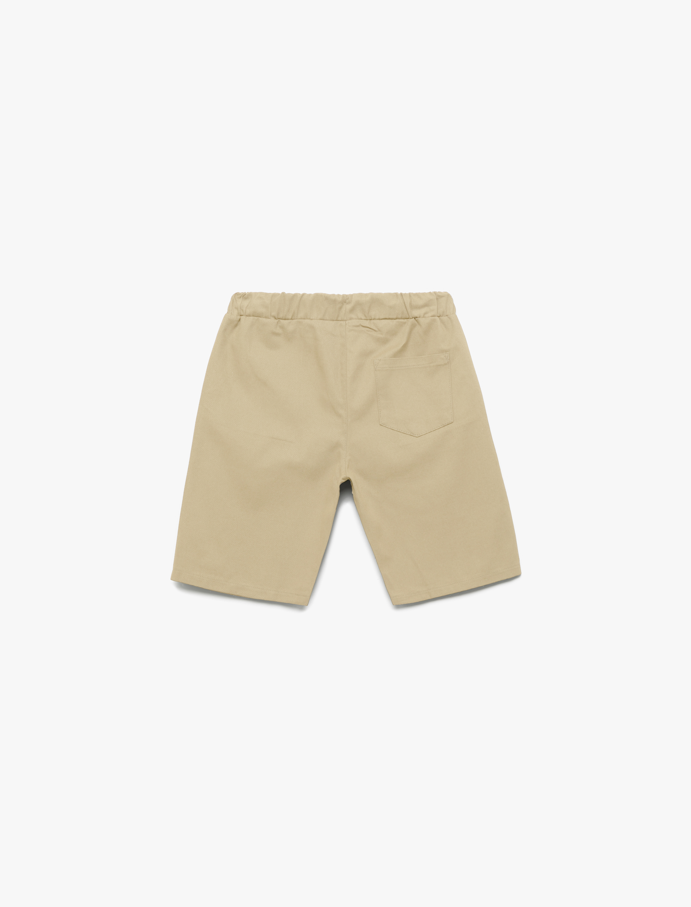  Erkek Çocuk Pamuklu Beli Bağcıklı Cepli Basic Şort