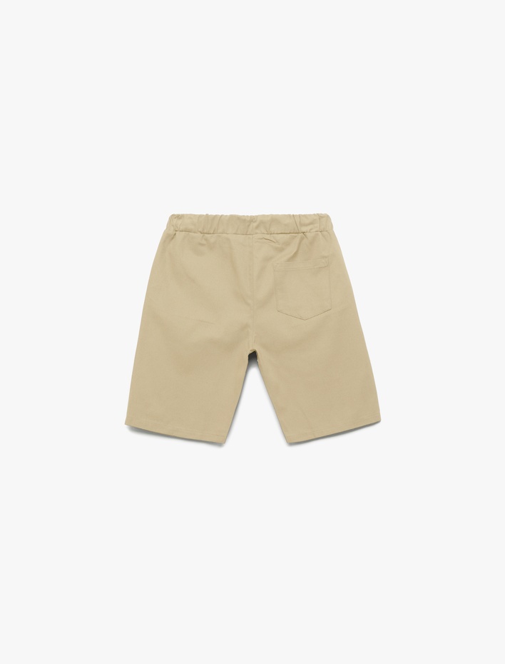 Erkek Çocuk Pamuklu Beli Bağcıklı Cepli Basic Şort