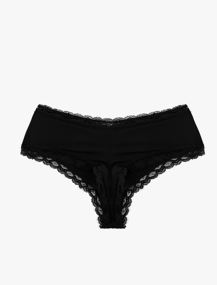  Yüksek Bel Dantelli Hipster Külot