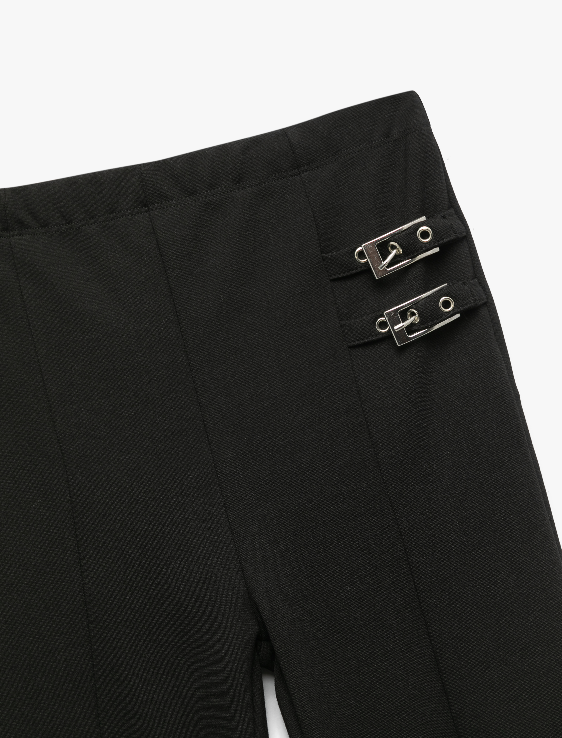  Kız Çocuk Viskon Karışımlı Toka Detaylı İspanyol Paça Pantolon