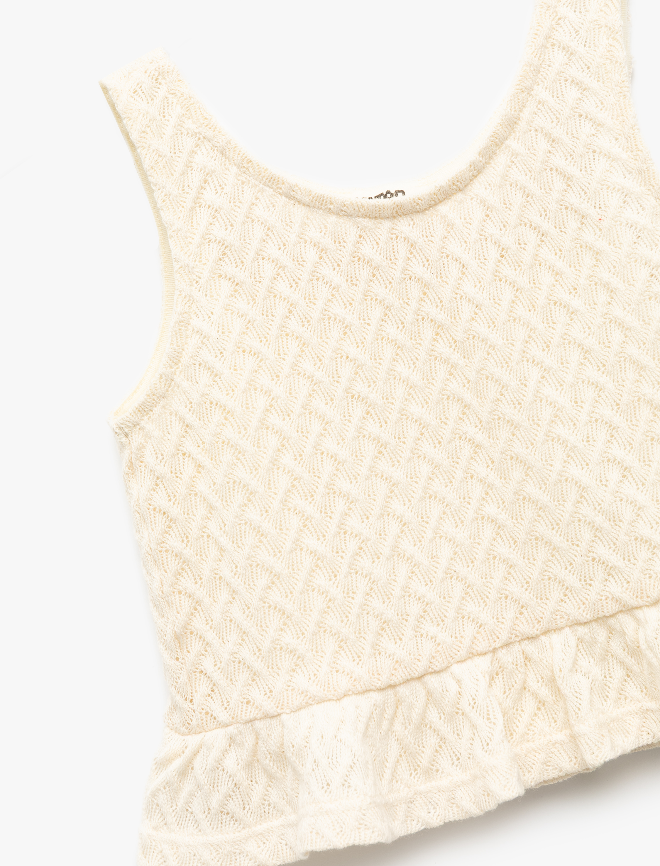  Kız Çocuk Pamuklu Bisiklet Yaka Fırfırlı Askılı Atlet