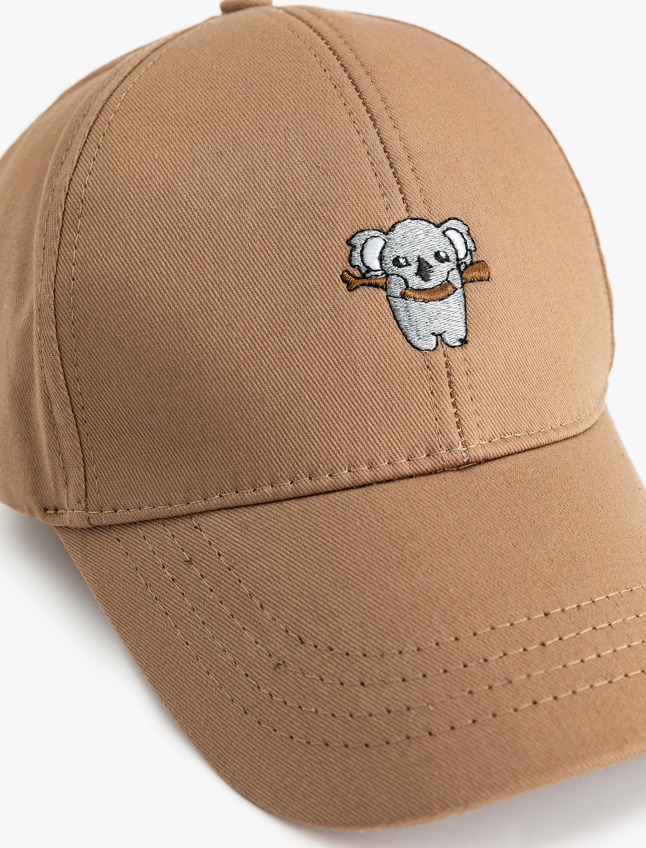  Kadın Koala İşlemeli Pamuklu Kep Şapka