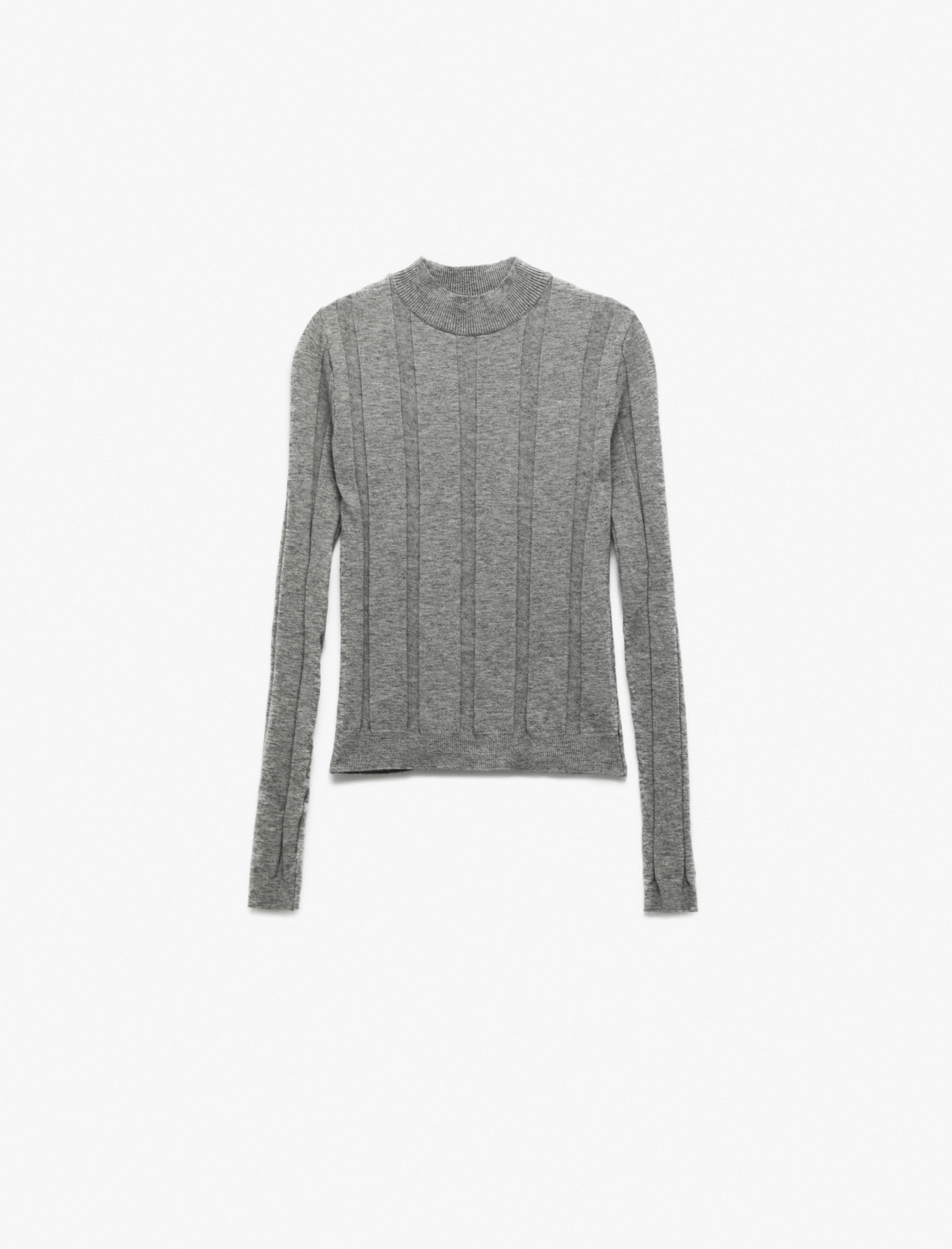 Dik Yaka Uzun Kollu Triko Kazak