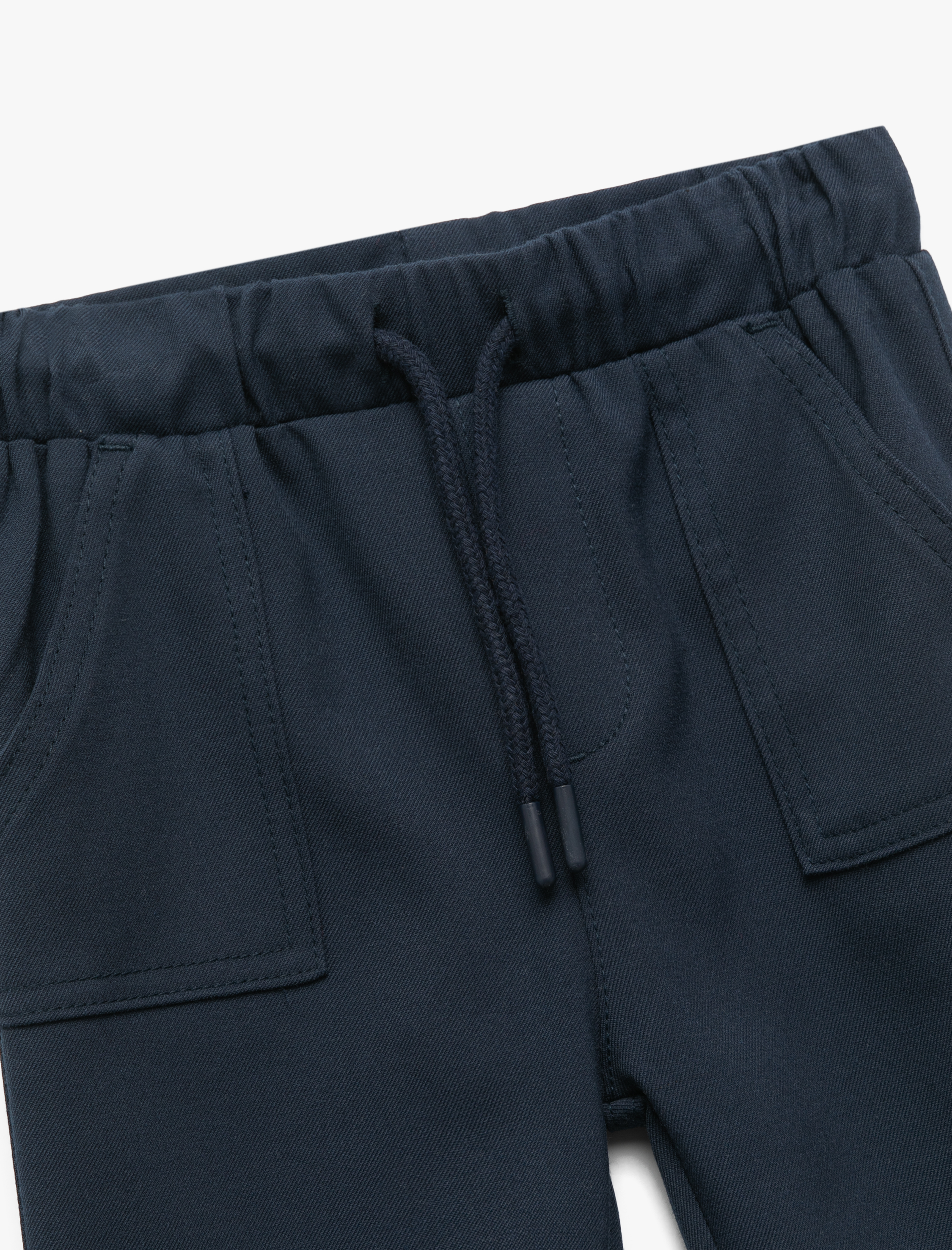  Erkek Bebek Beli Bağcıklı Cepli Basic Jogger Pantolon