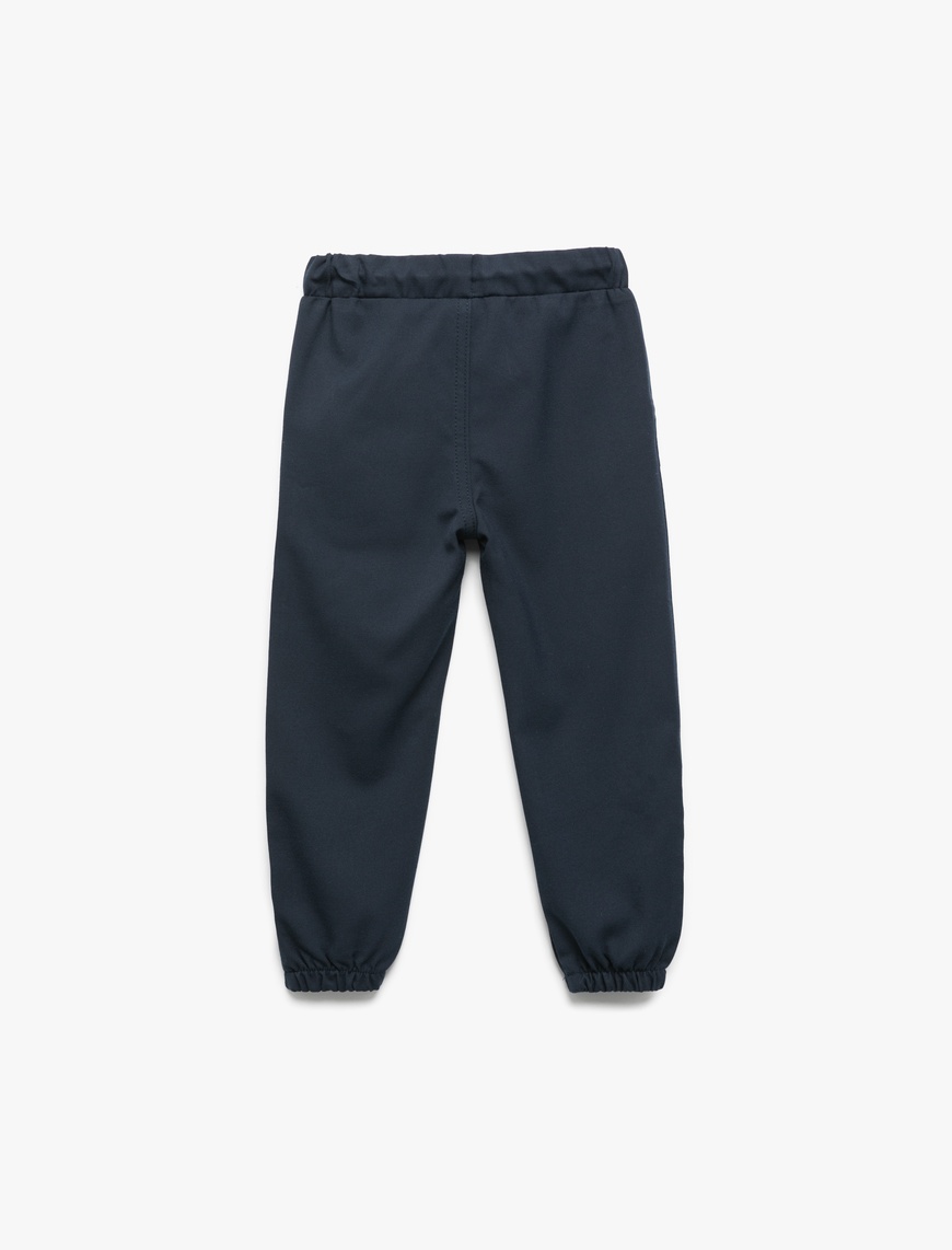  Erkek Bebek Beli Bağcıklı Cepli Basic Jogger Pantolon