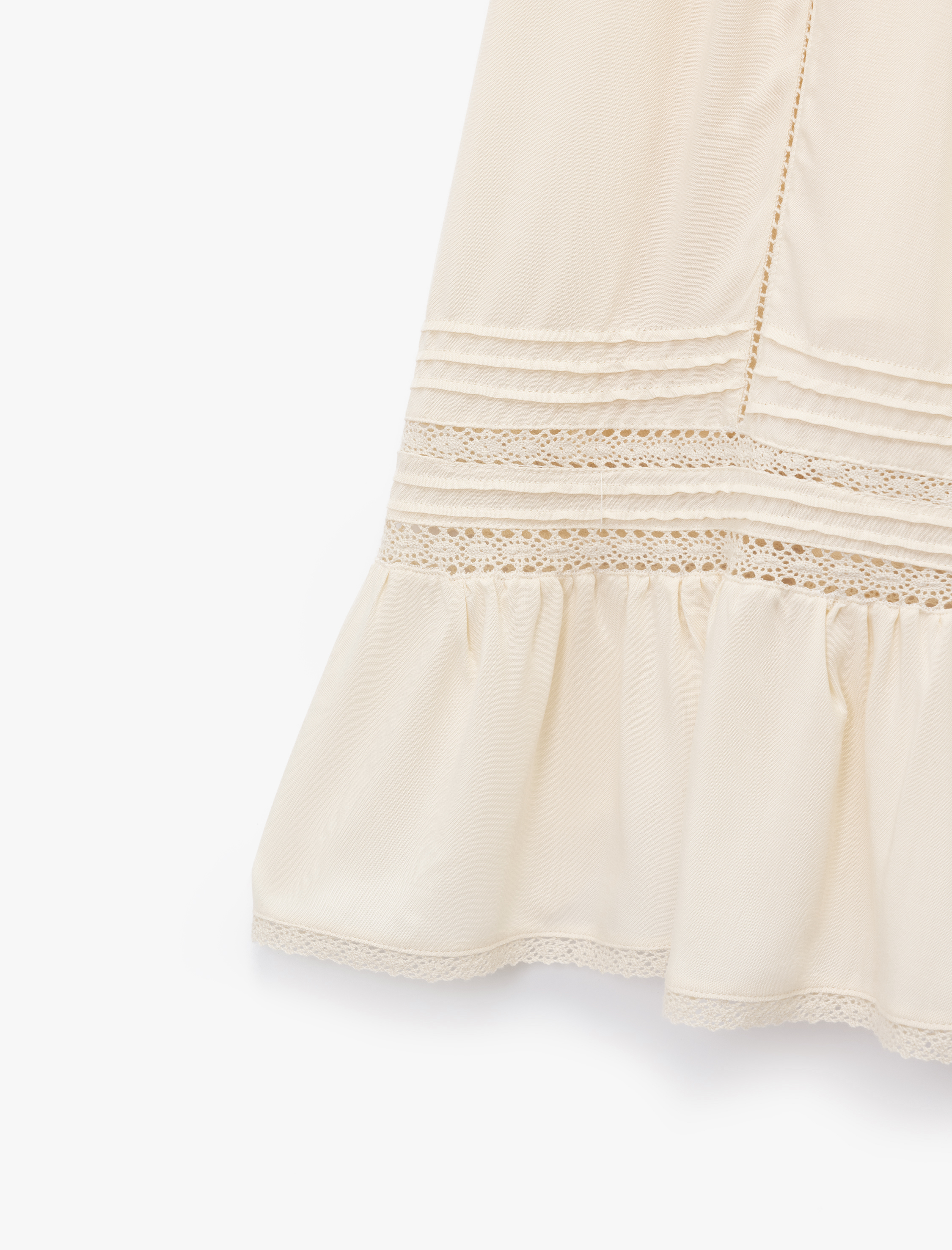   Fistolu Brodeli Midi Boy Kloş Viskon Etek