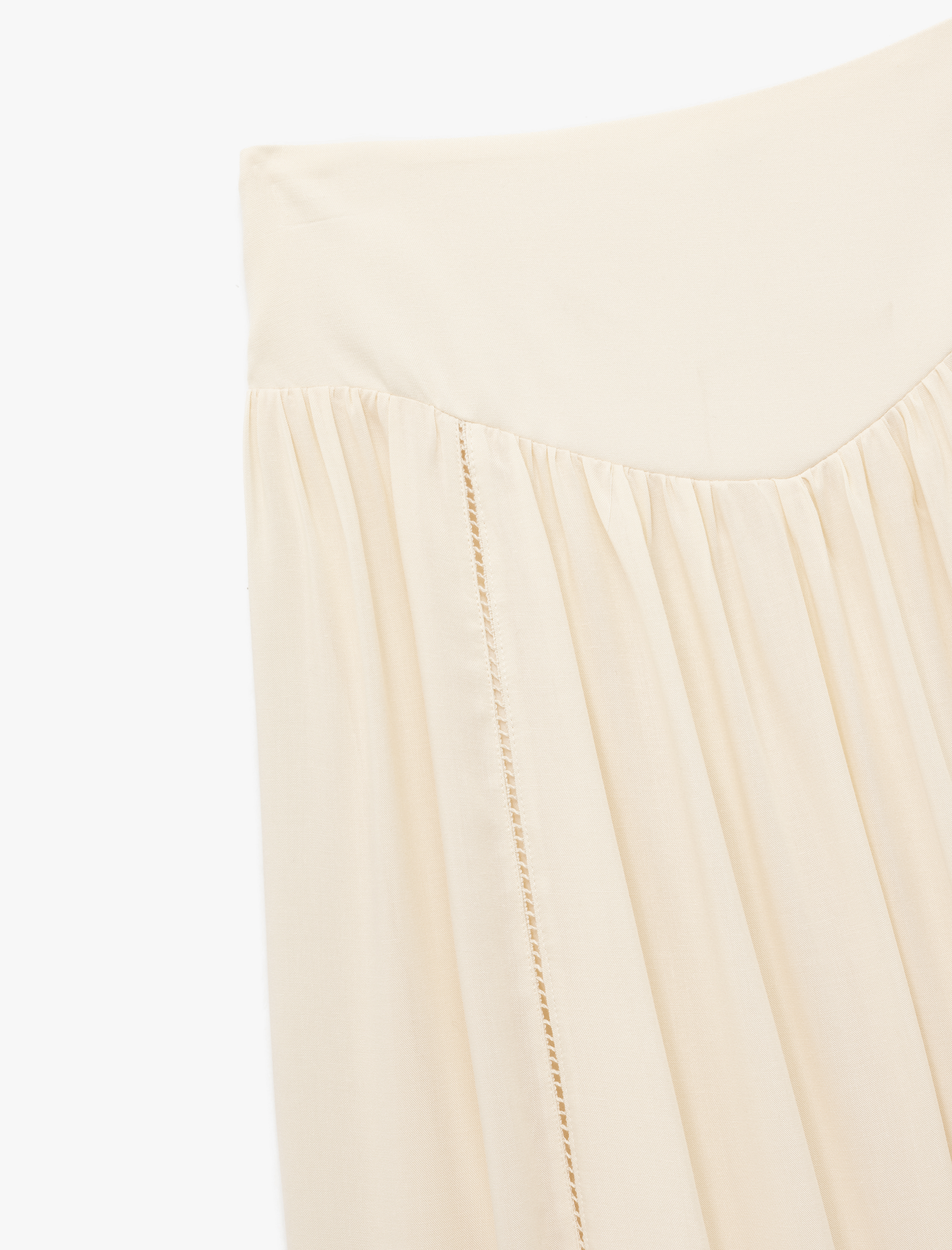   Fistolu Brodeli Midi Boy Kloş Viskon Etek