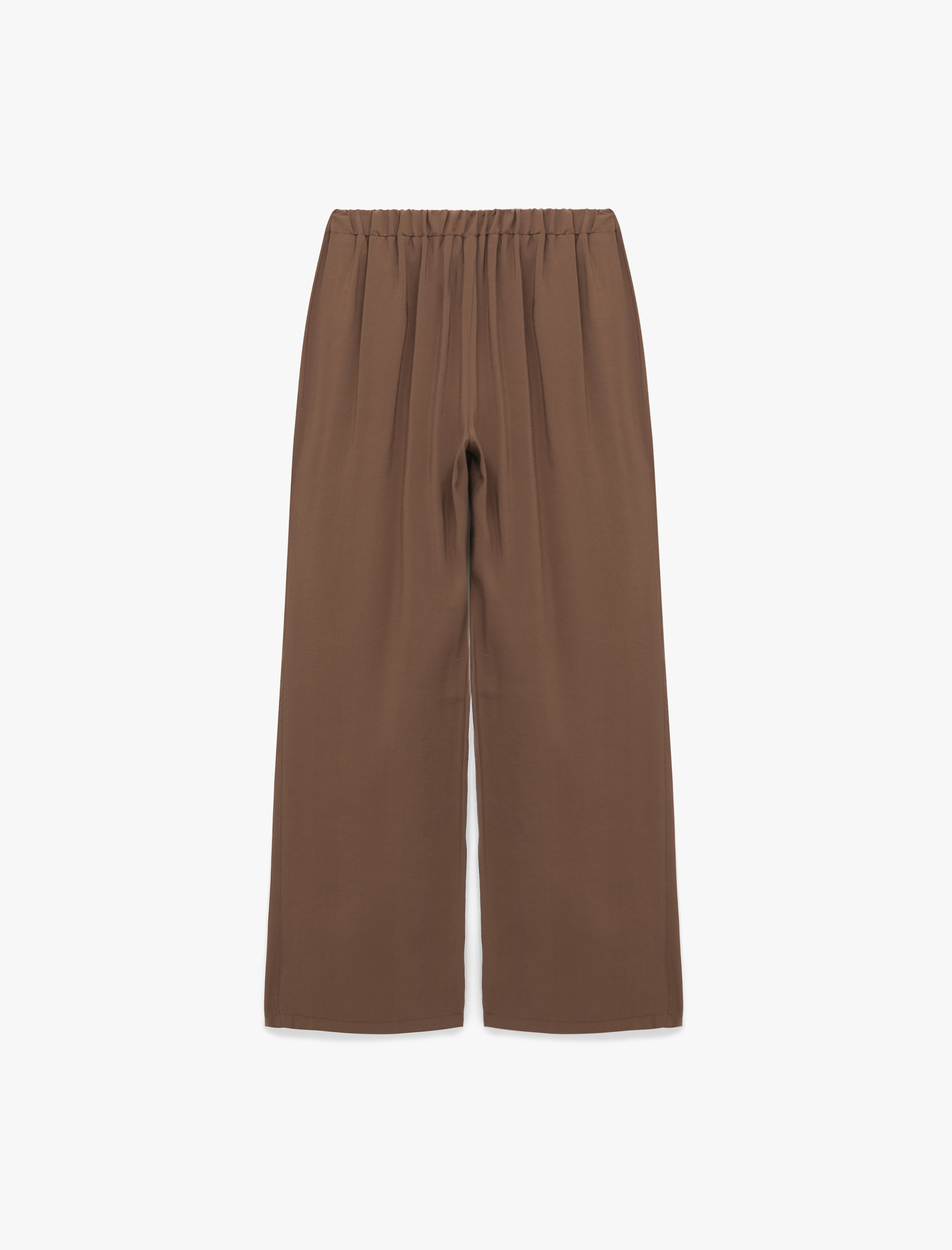   Modal Kumaş Pile Detaylı Yüksek Bel Geniş Paça Palazzo Pantolon