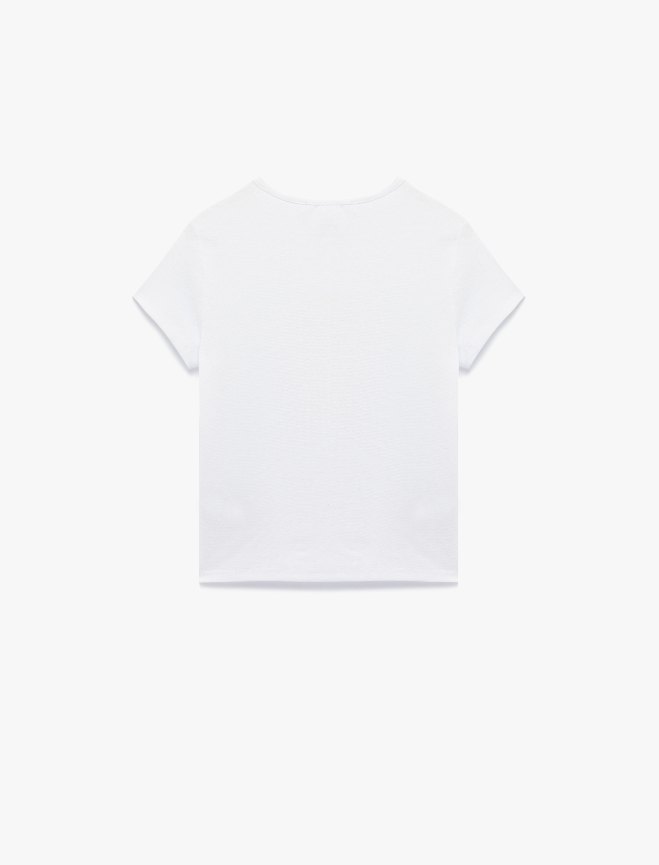   Slim Fit Kısa Kollu Pamuklu Bisiklet Yaka Baskılı Tişört