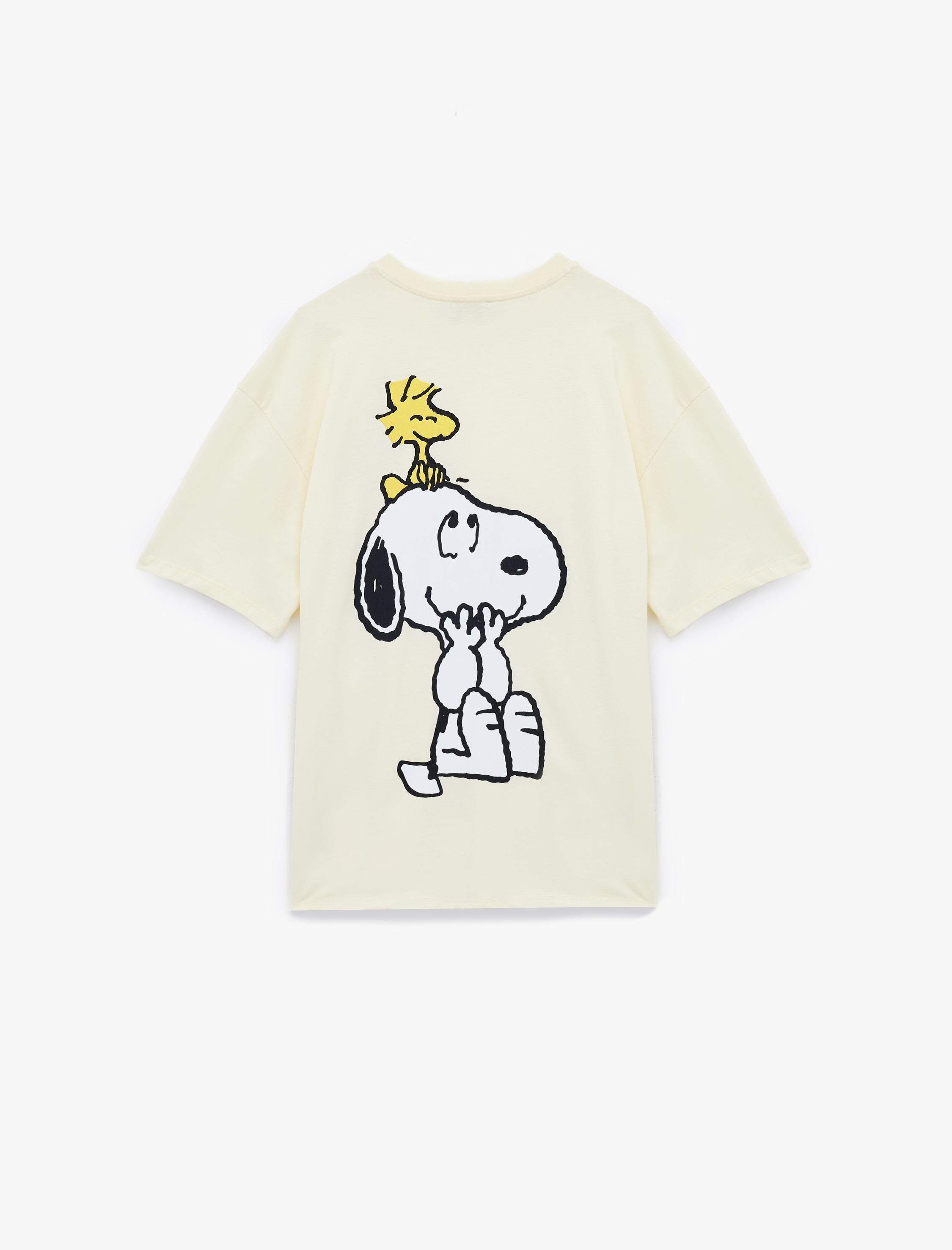   Rahat Kalıp Kısa Kollu Pamuklu Arkası Baskılı Lisanslı Snoopy Tişört