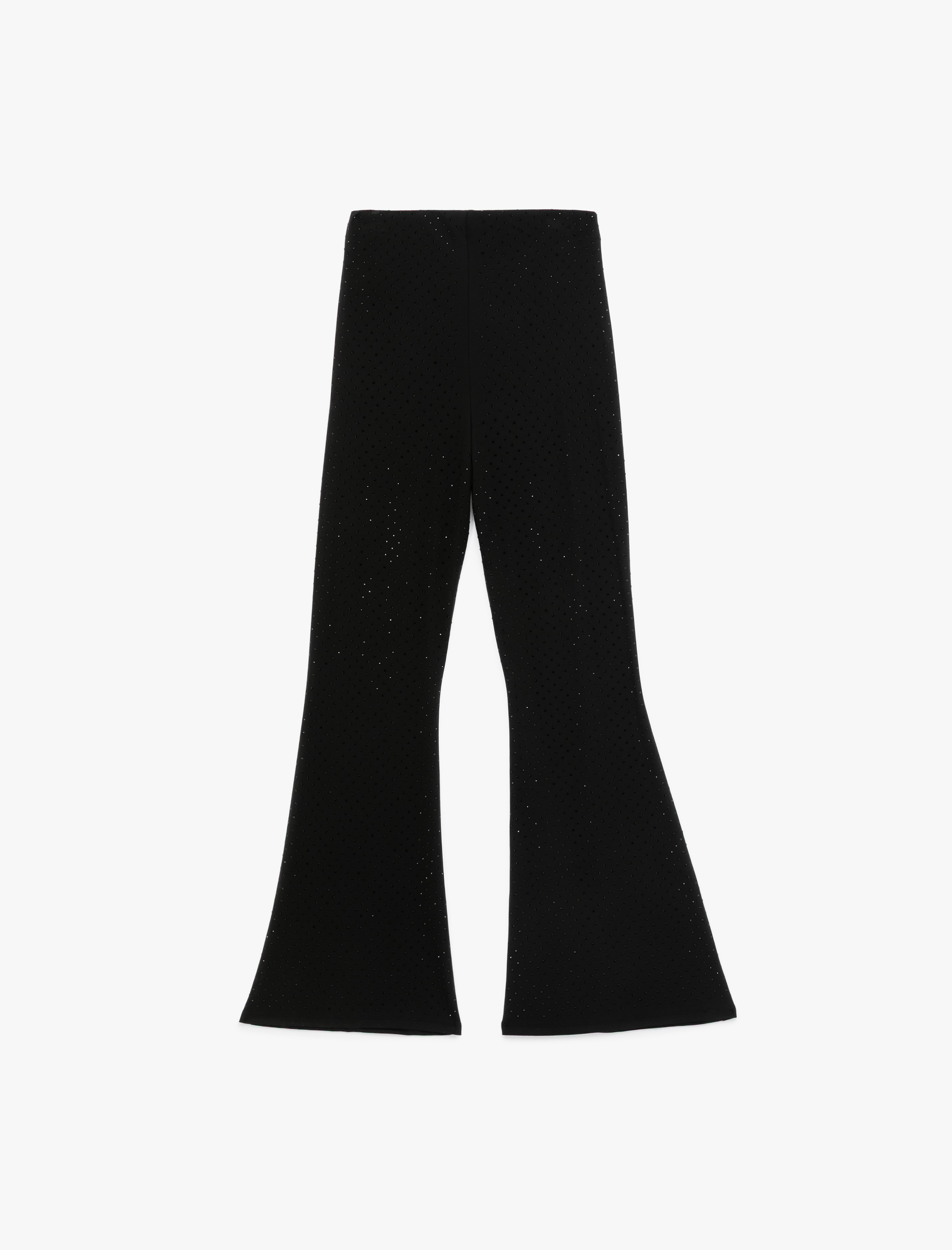   Koton X Zeynep Bastık - Viskon Karışımlı Taş Detaylı Slim Fit İspanyol Paça Pantolon