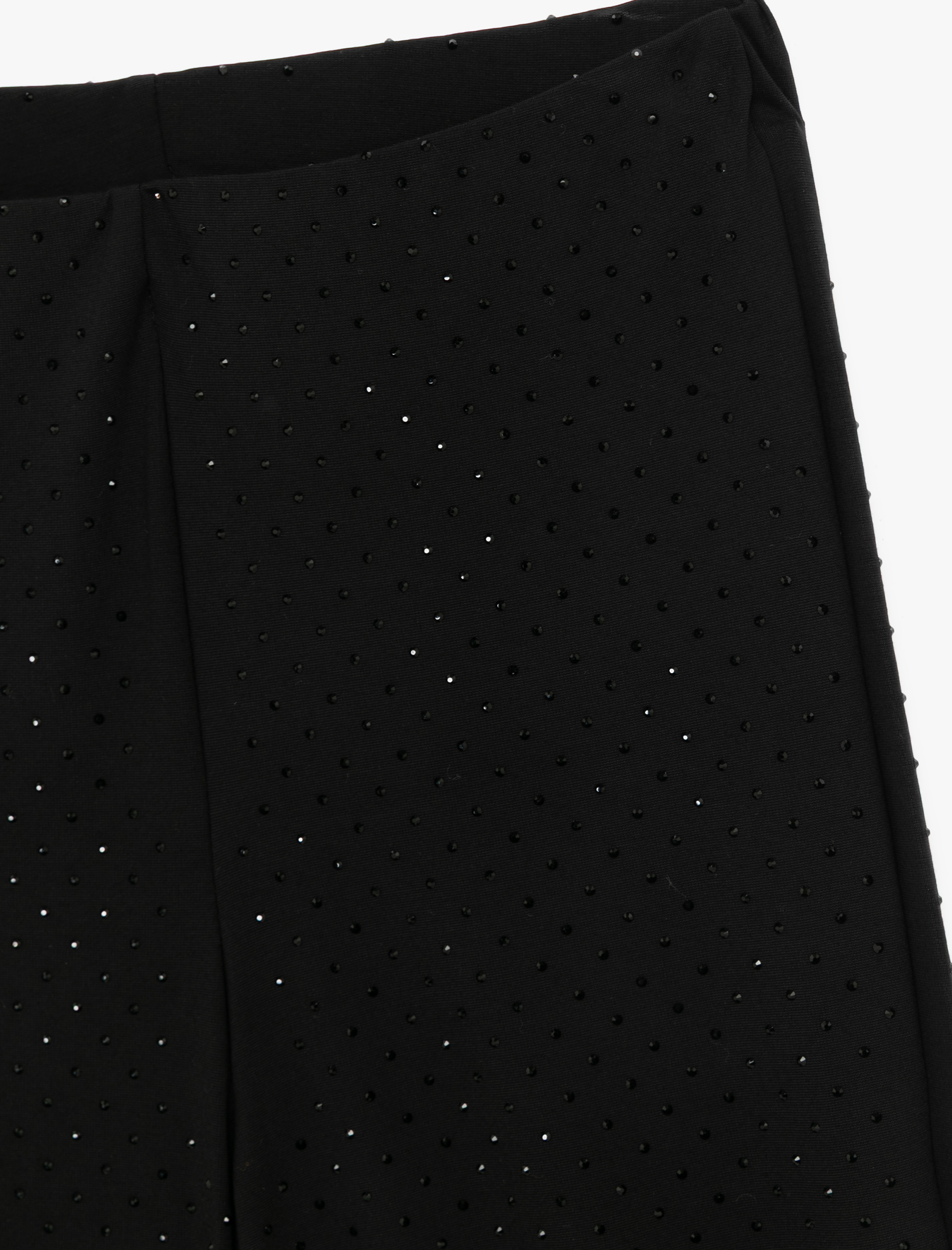   Koton X Zeynep Bastık - Viskon Karışımlı Taş Detaylı Slim Fit İspanyol Paça Pantolon