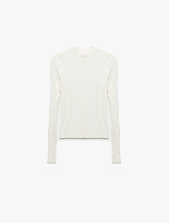  Dik Yaka Uzun Kollu Triko Kazak