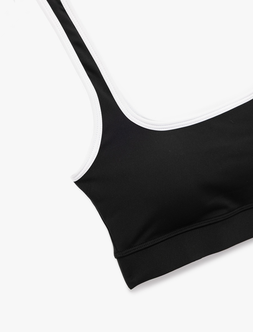   Kare Yaka Slim Fit Askılı Sporcu Sütyeni