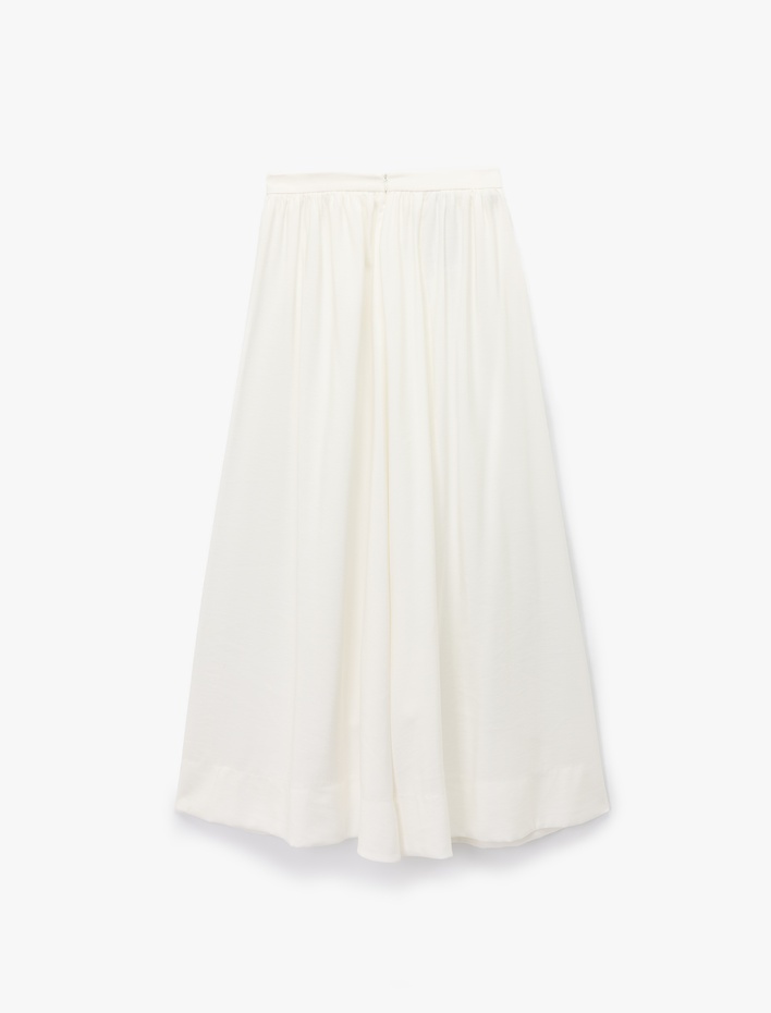  Viskon Kumaş Midi Kloş Etek