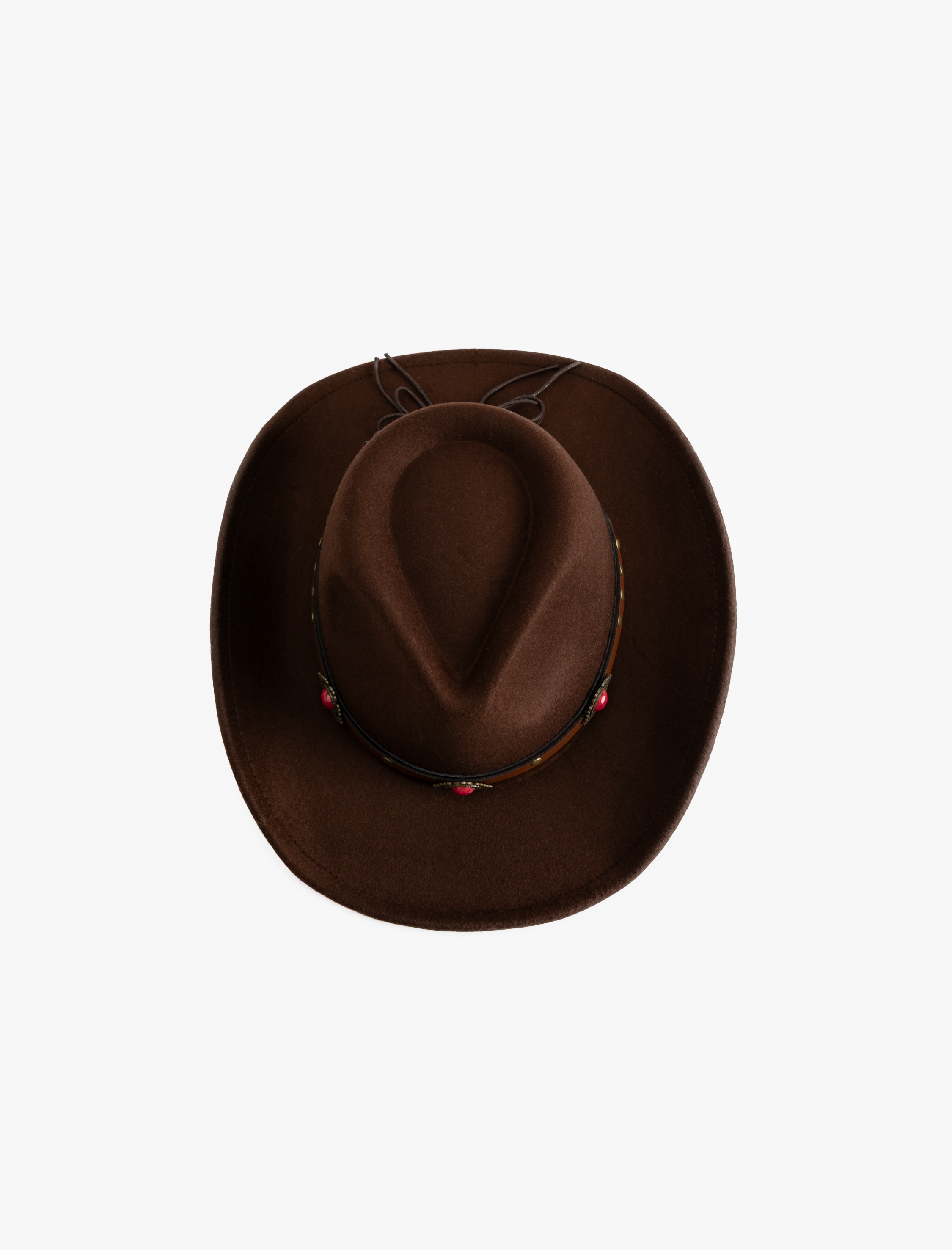  Kadın Kemer Detaylı Fötr Şapka