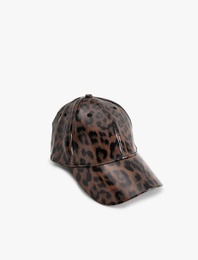Leopar Desenli Kep Şapka
