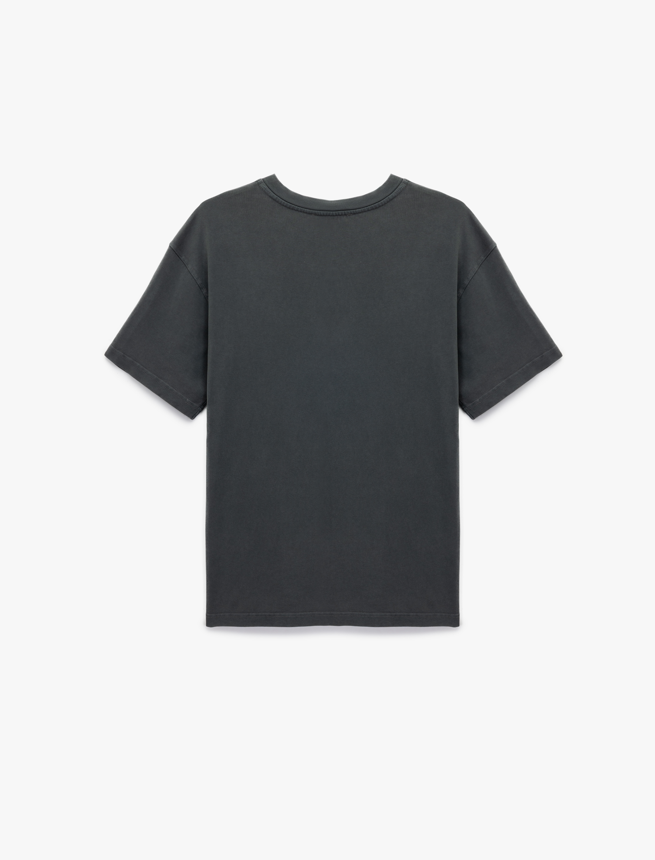   Kısa Kollu Bisiklet Yaka Pamuklu Oversize Tişört