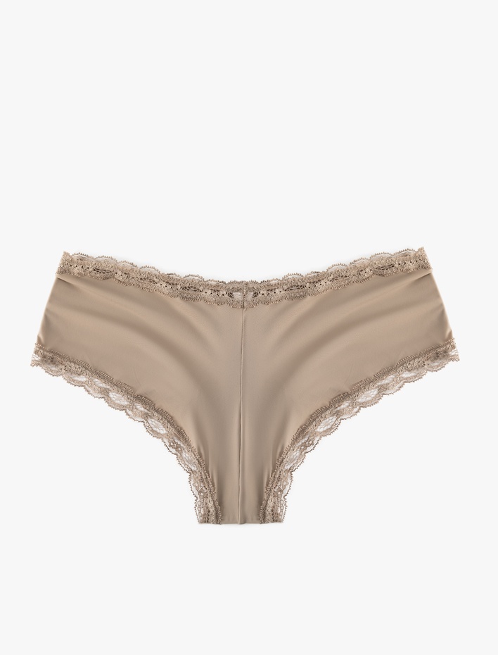  Yüksek Bel Dantelli Hipster Külot