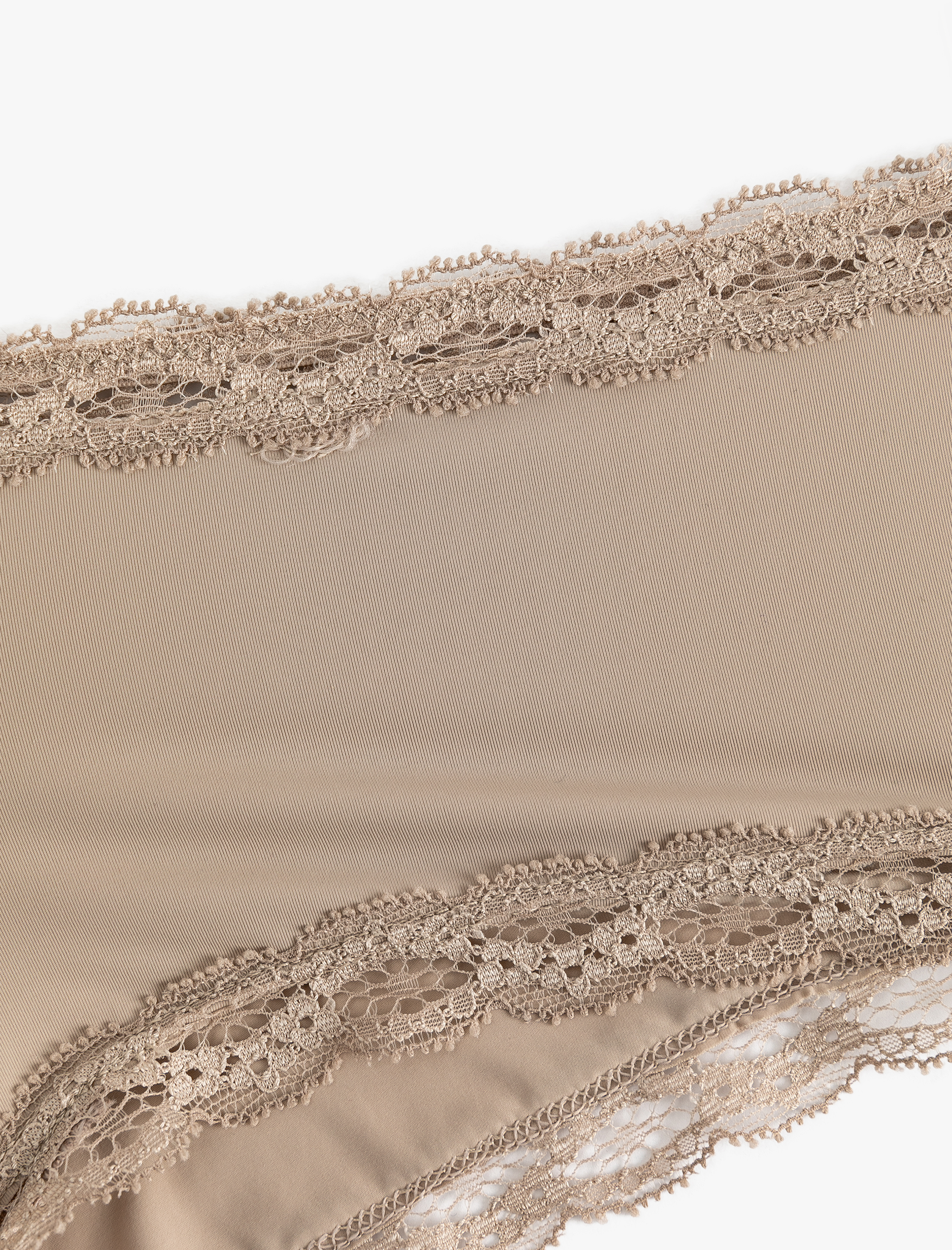 Yüksek Bel Dantelli Hipster Külot