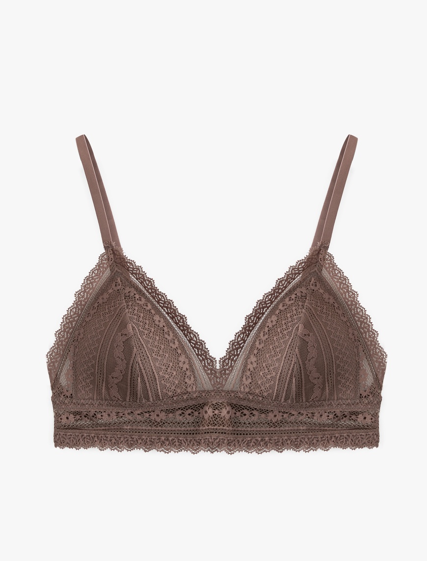   Desteksiz Dantelli Bralet Sütyen