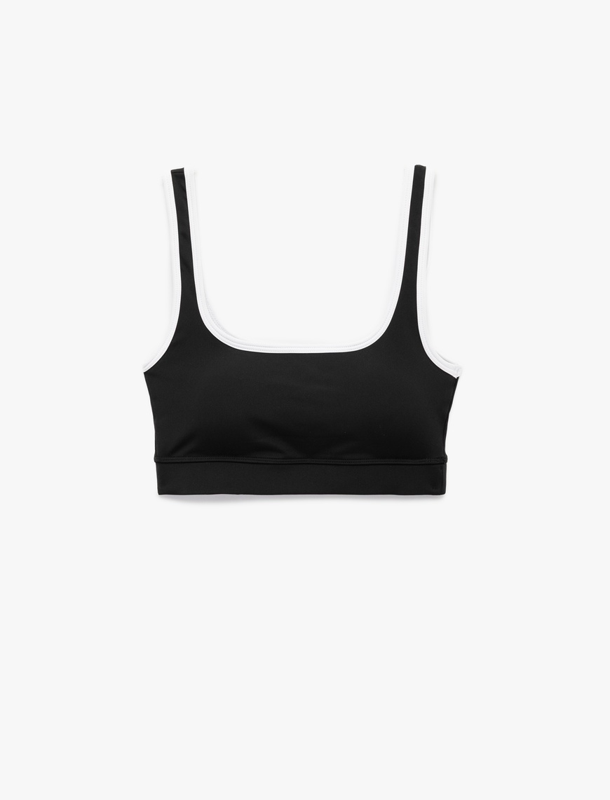   Kare Yaka Slim Fit Askılı Sporcu Sütyeni