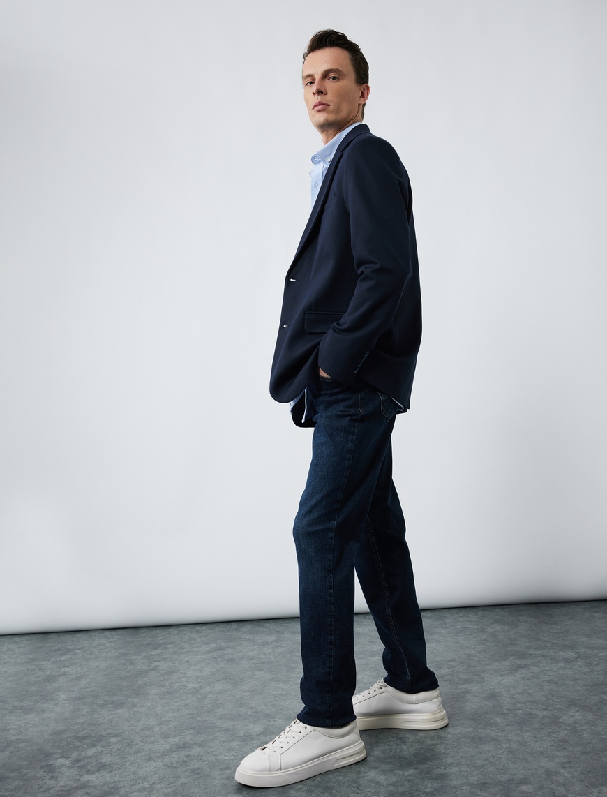   Normal Bel Pamuklu Slim Fit Jean Pantolon - Brad Jean