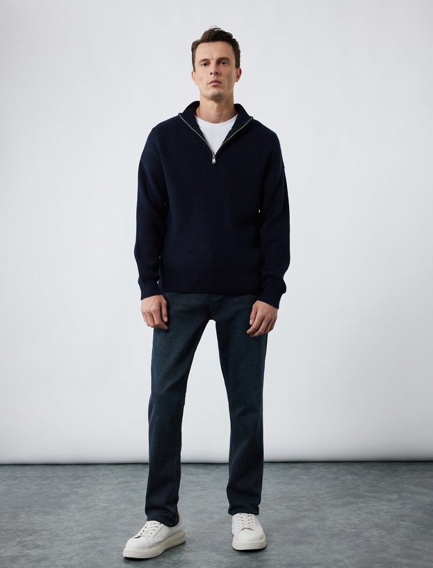 Pamuklu Normal Bel Slim Fit Jean Pantolon - Brad Jean_0