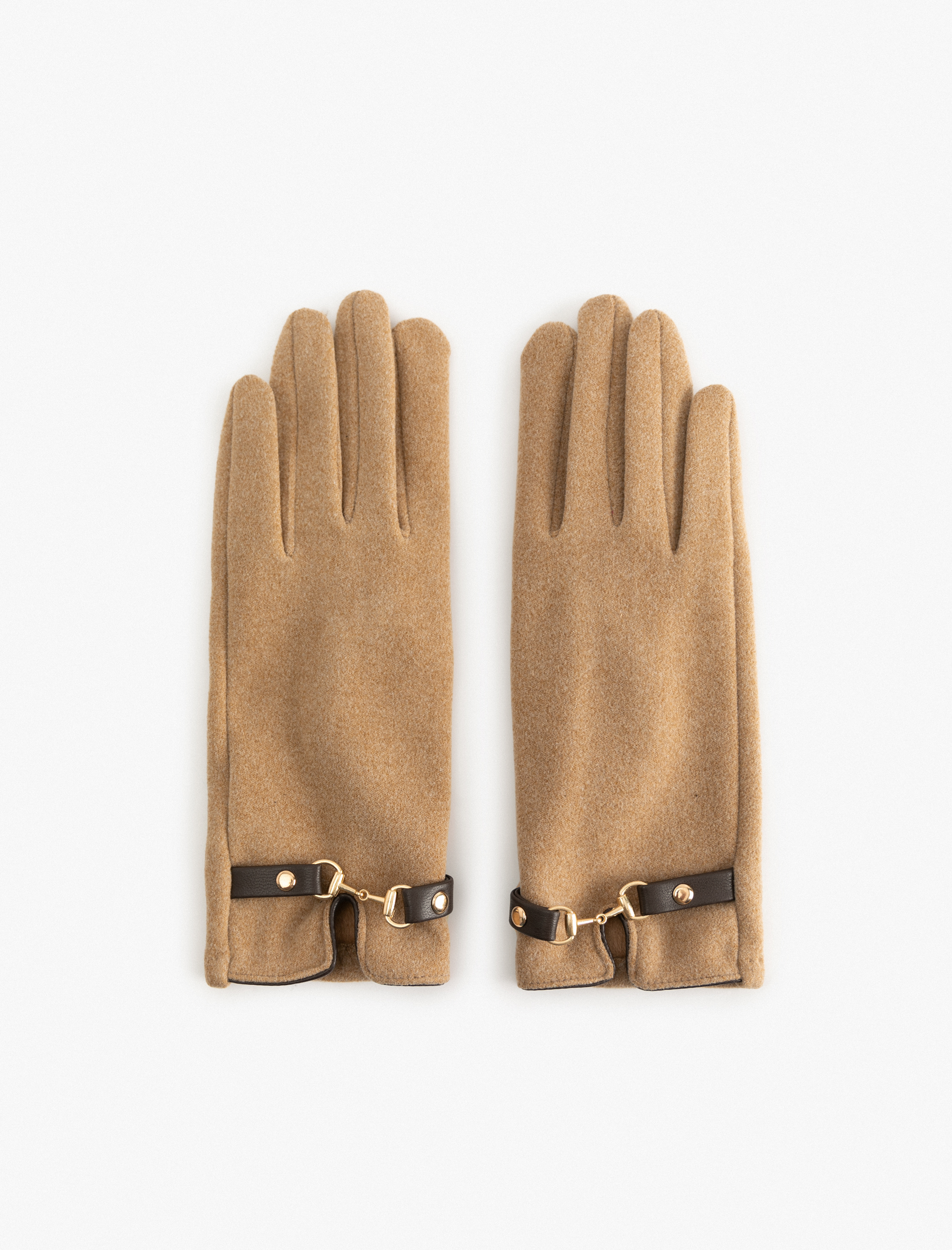  Kadın Süet Görünümlü Kemerli Eldiven - Koton X Sima Tarkan