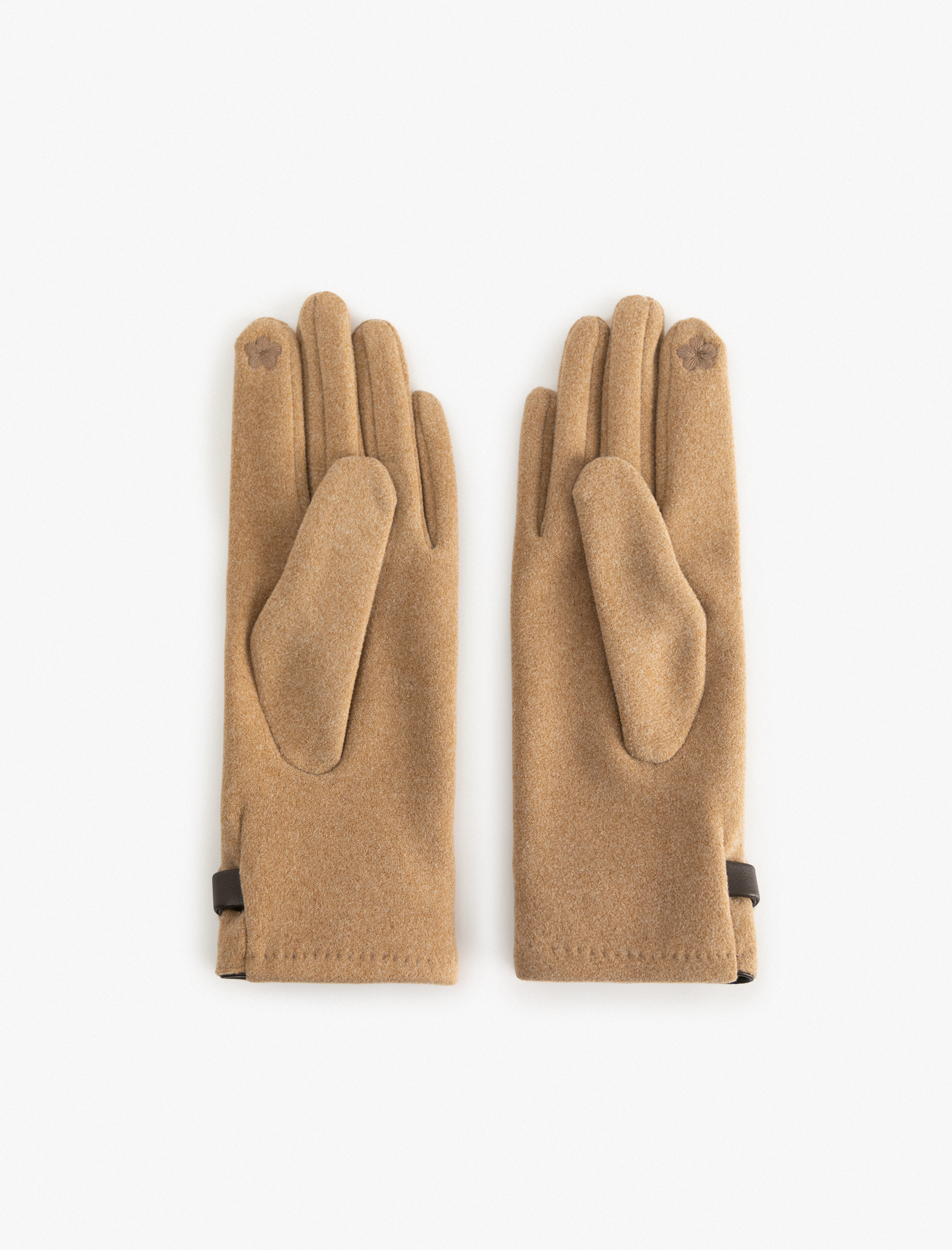  Kadın Süet Görünümlü Kemerli Eldiven - Koton X Sima Tarkan