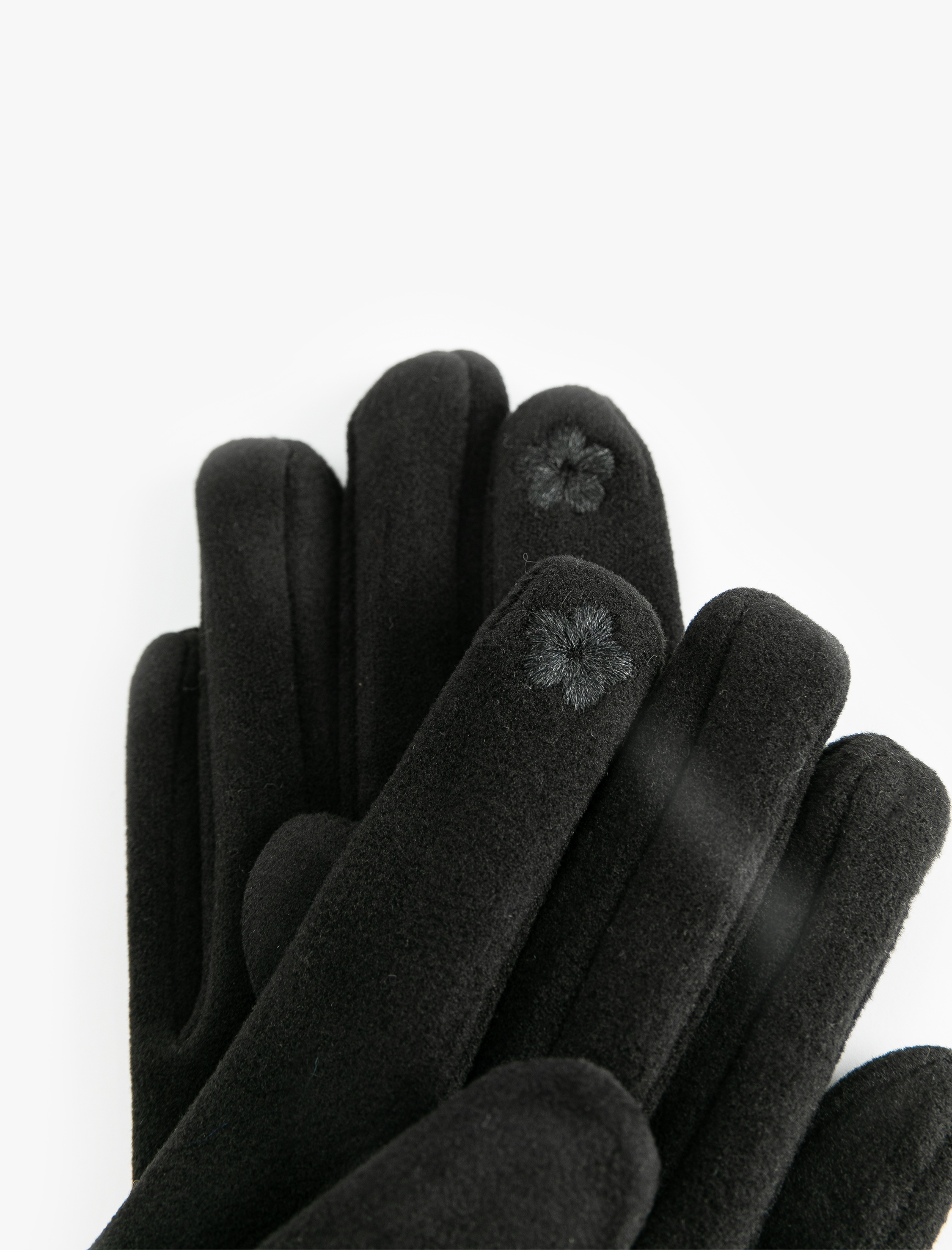  Kadın Süet Görünümlü Kemerli Eldiven