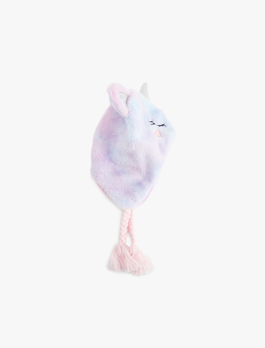  Kız Çocuk Unicorn Detaylı Kulaklı Bere