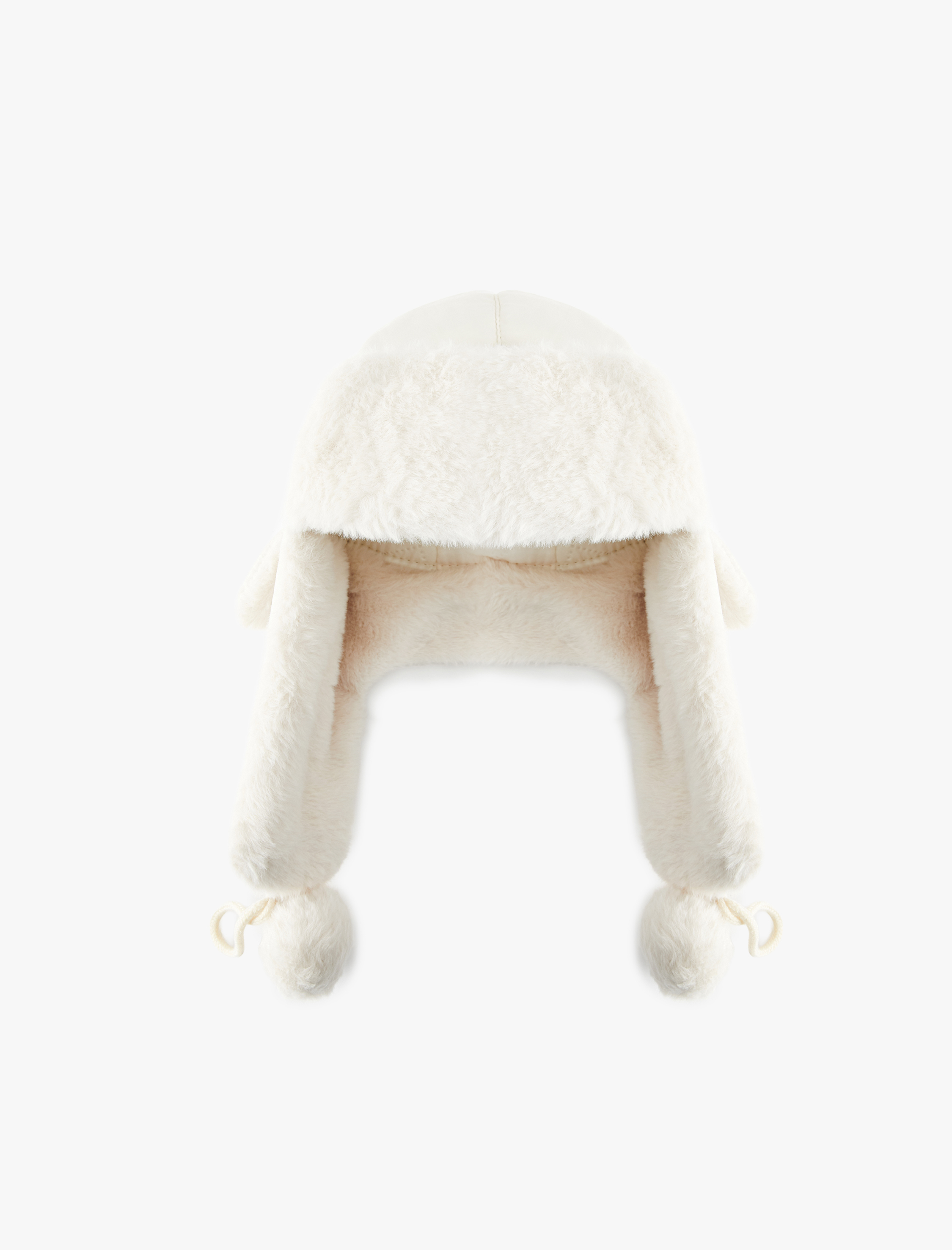  Kadın Ponpon Detaylı Peluş Pilot Şapka