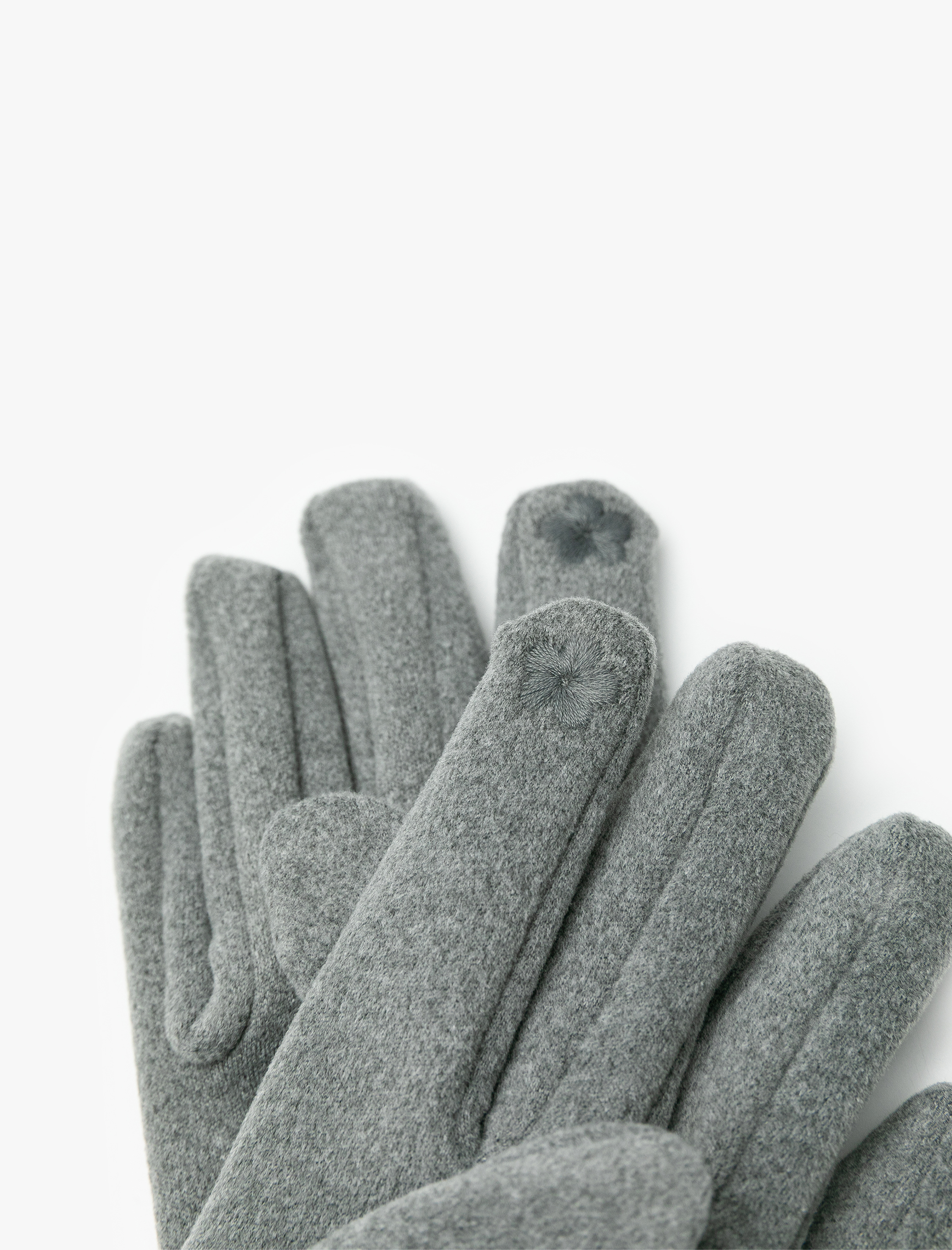  Kadın Süet Görünümlü Kemerli Eldiven