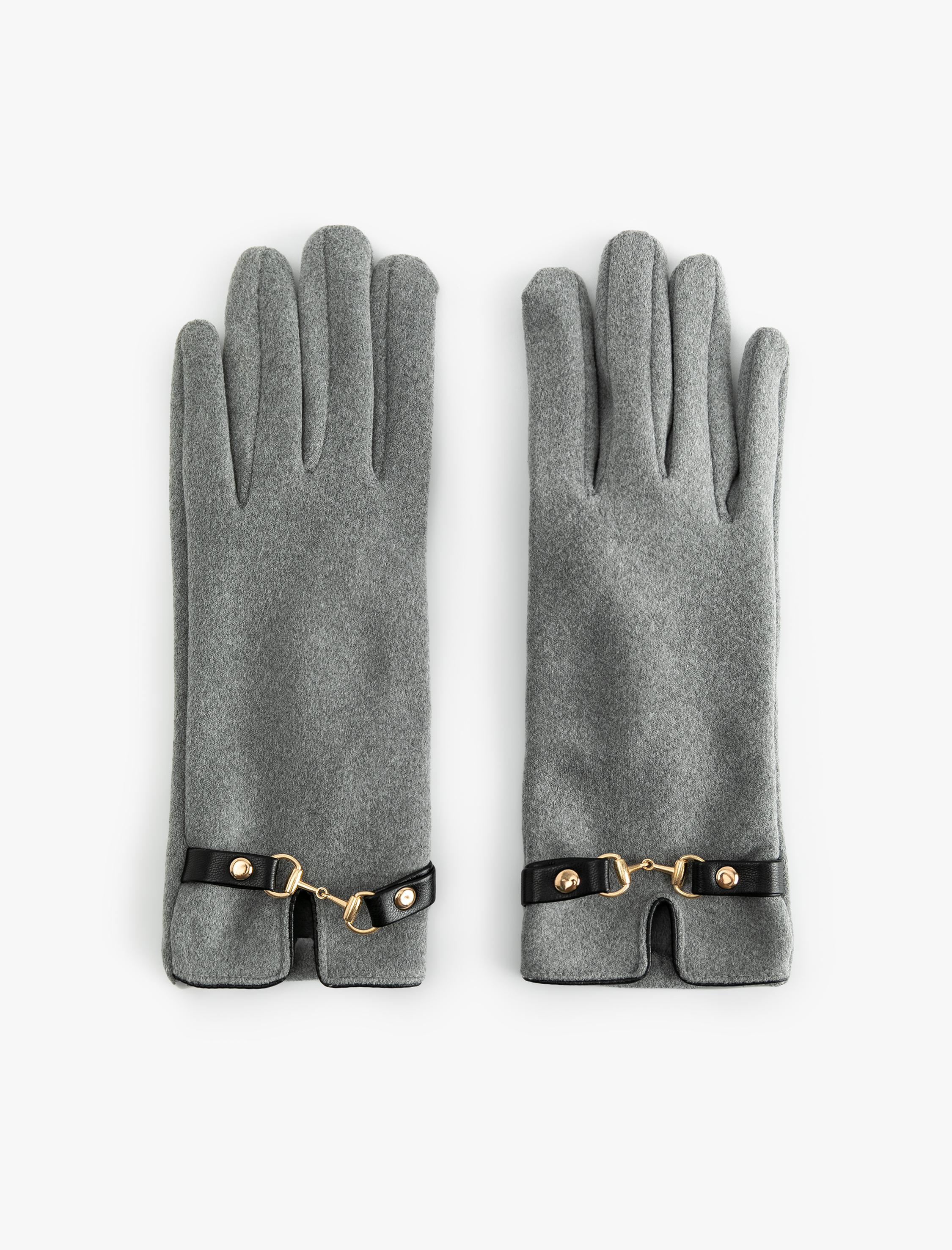  Kadın Süet Görünümlü Kemerli Eldiven