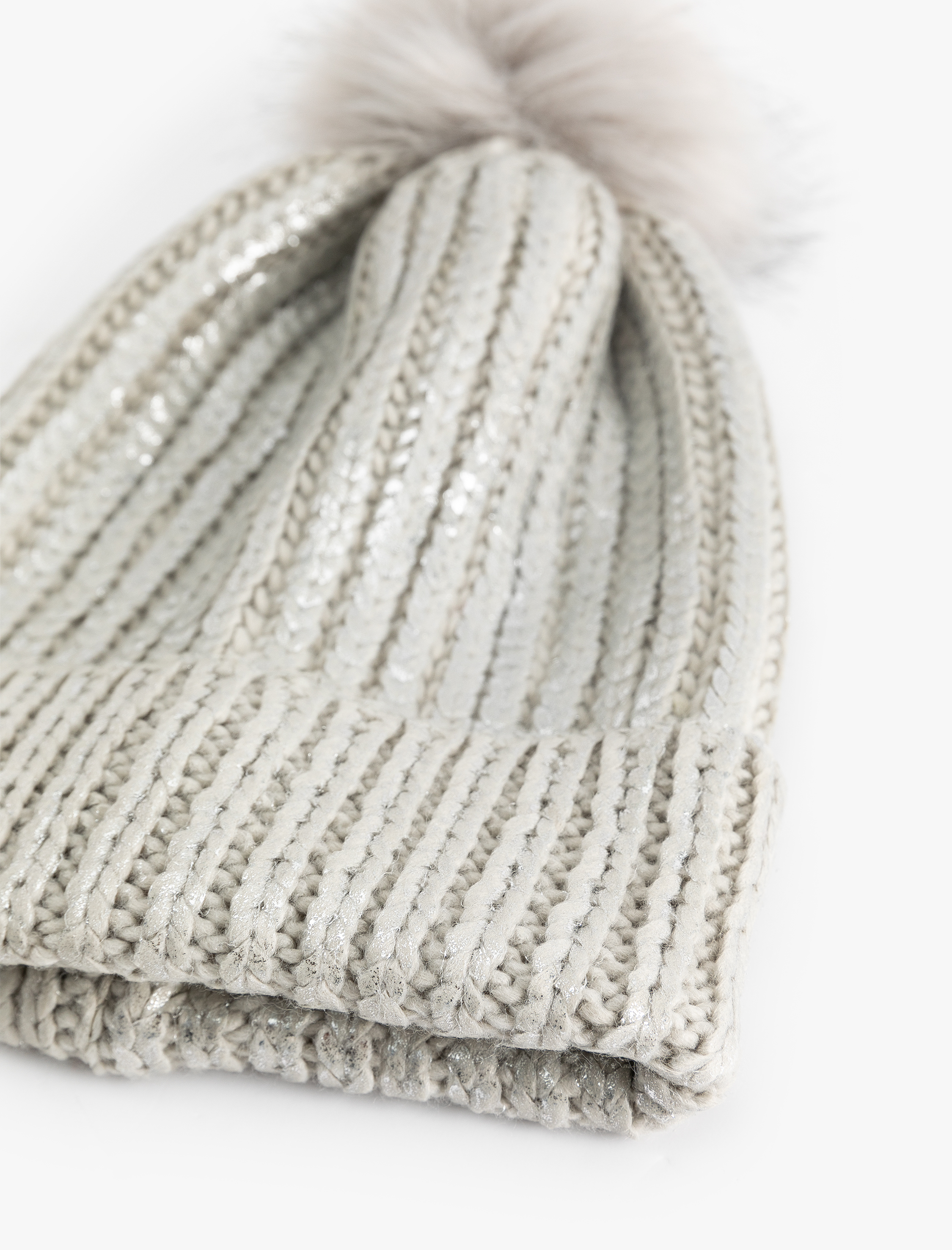  Kadın Simli Ponponlu Katlı Bere