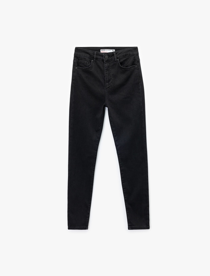  Yüksek Bel Dar Paça Denim Pantolon - Skinny Jeans
