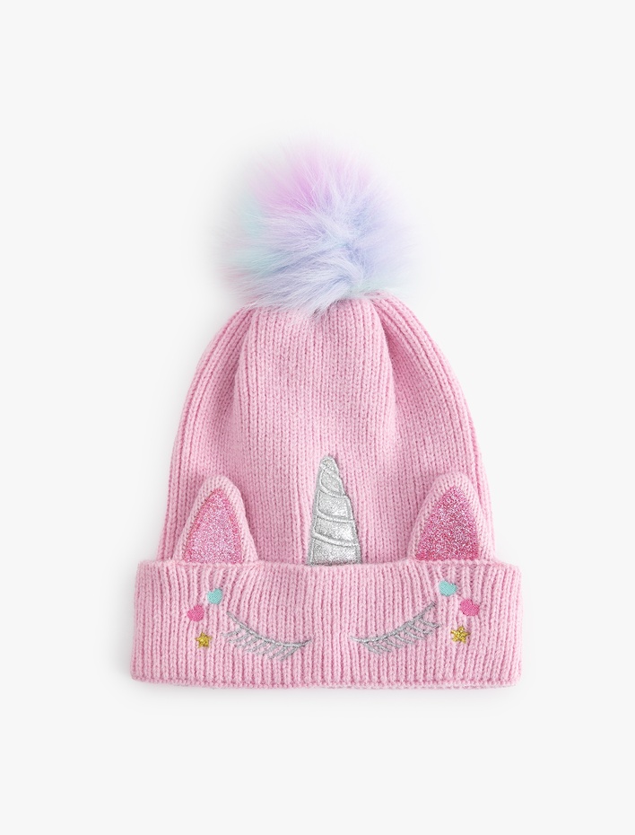 Kız Çocuk Unicorn Detaylı Bere