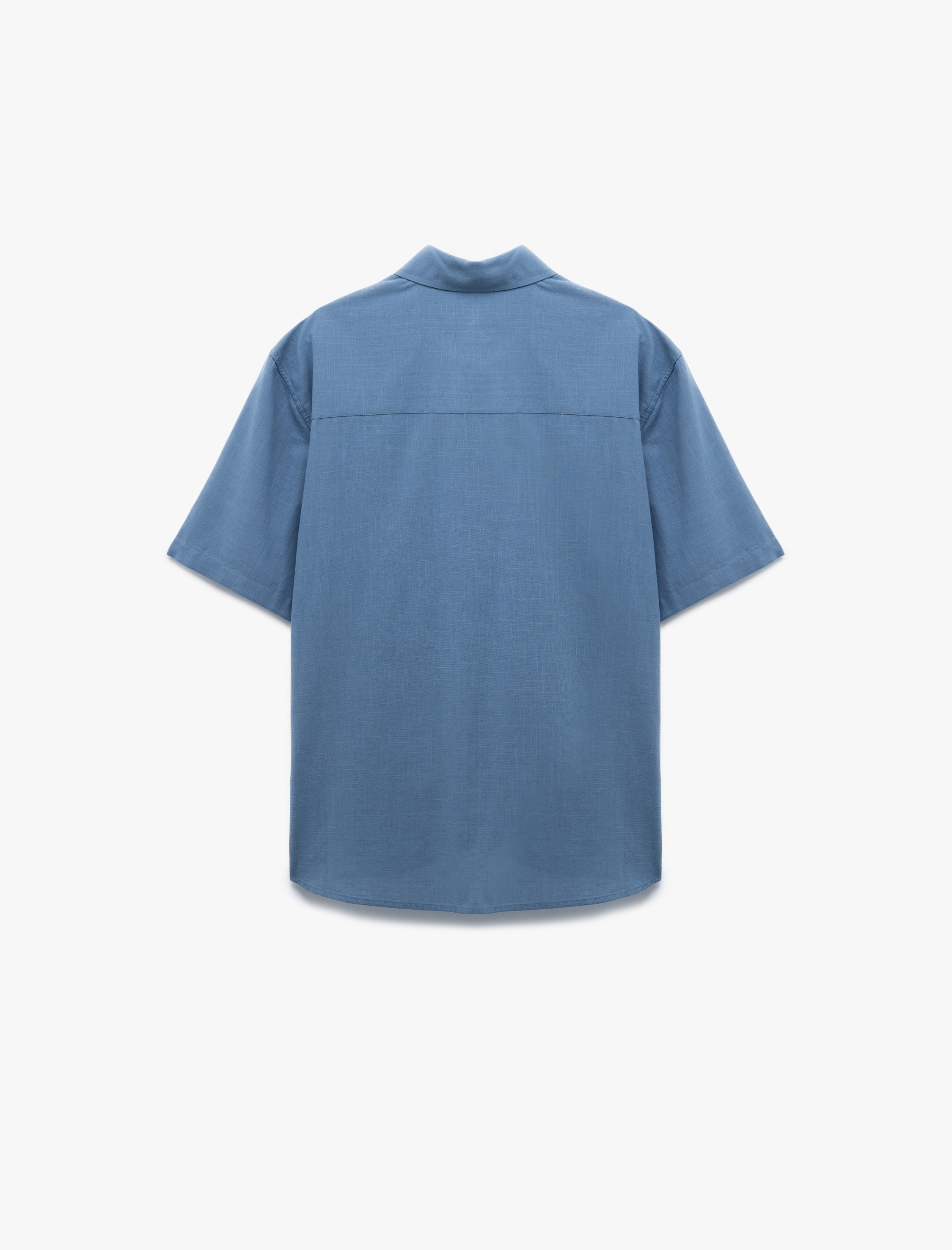   Kısa Kollu Pamuklu Regular Fit Klasik Gömlek