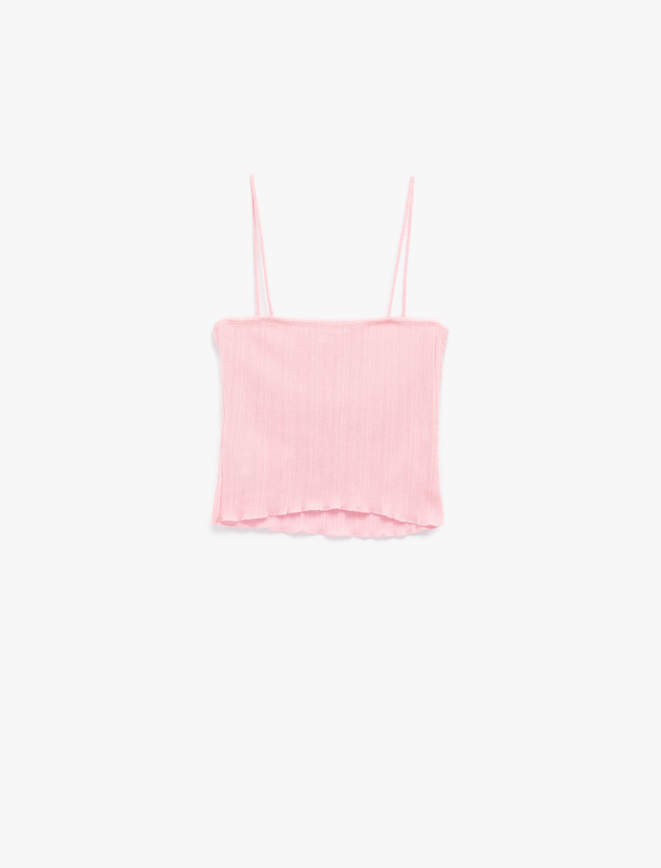   Slim Fit İnce Askılı Crop Atlet