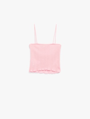 Slim Fit İnce Askılı Crop Atlet_3