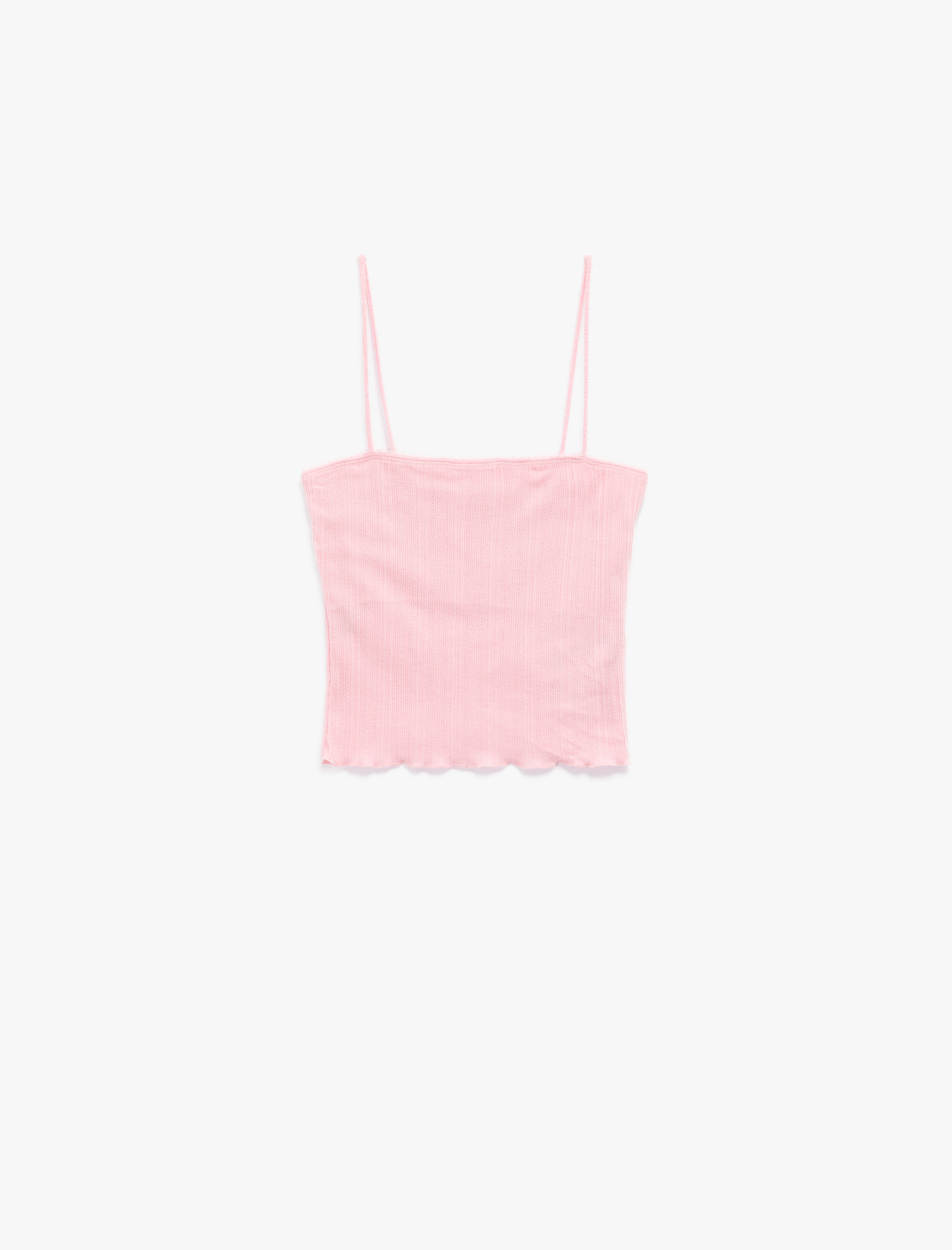   Slim Fit İnce Askılı Crop Atlet