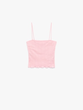 Slim Fit İnce Askılı Crop Atlet_2
