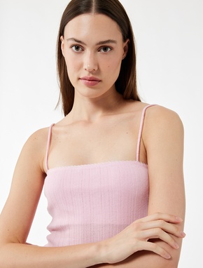 Slim Fit İnce Askılı Crop Atlet