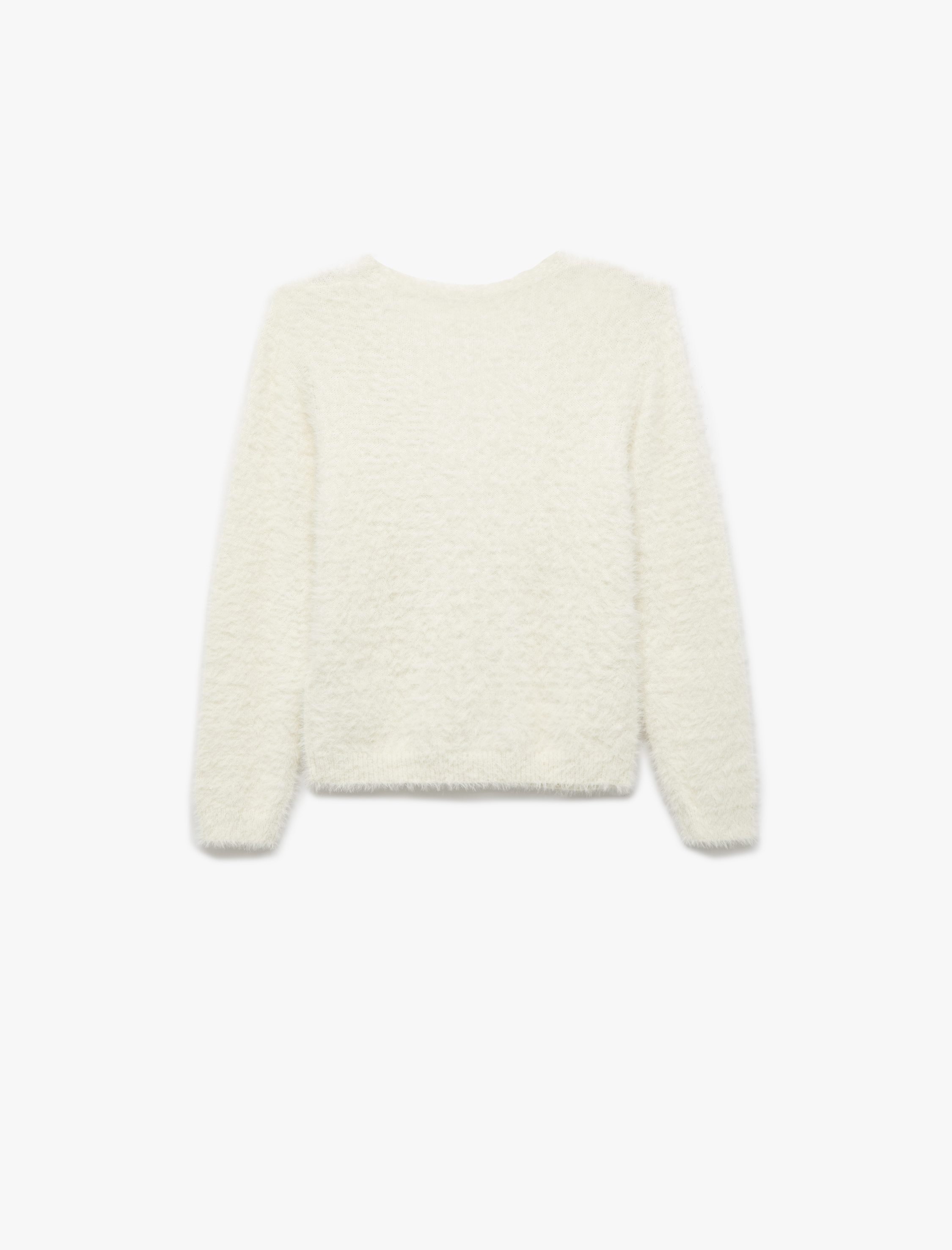  Kız Çocuk V Yaka Düğmeli Uzun Kollu Basic Hırka