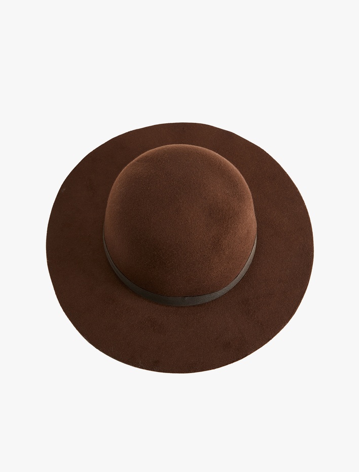 Kadın Bant Detaylı Fötr Şapka