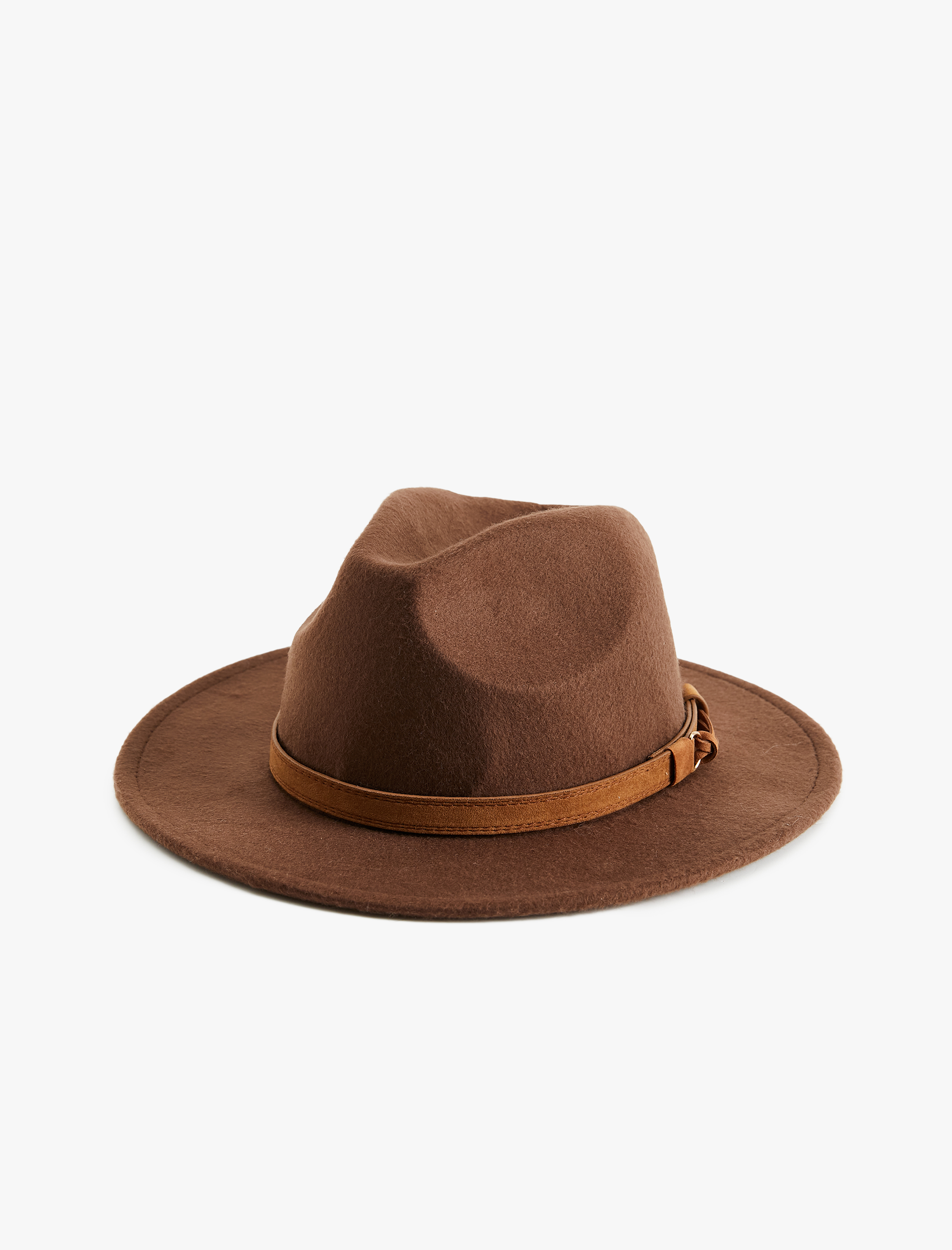  Kadın Kemer Detaylı Fötr Şapka