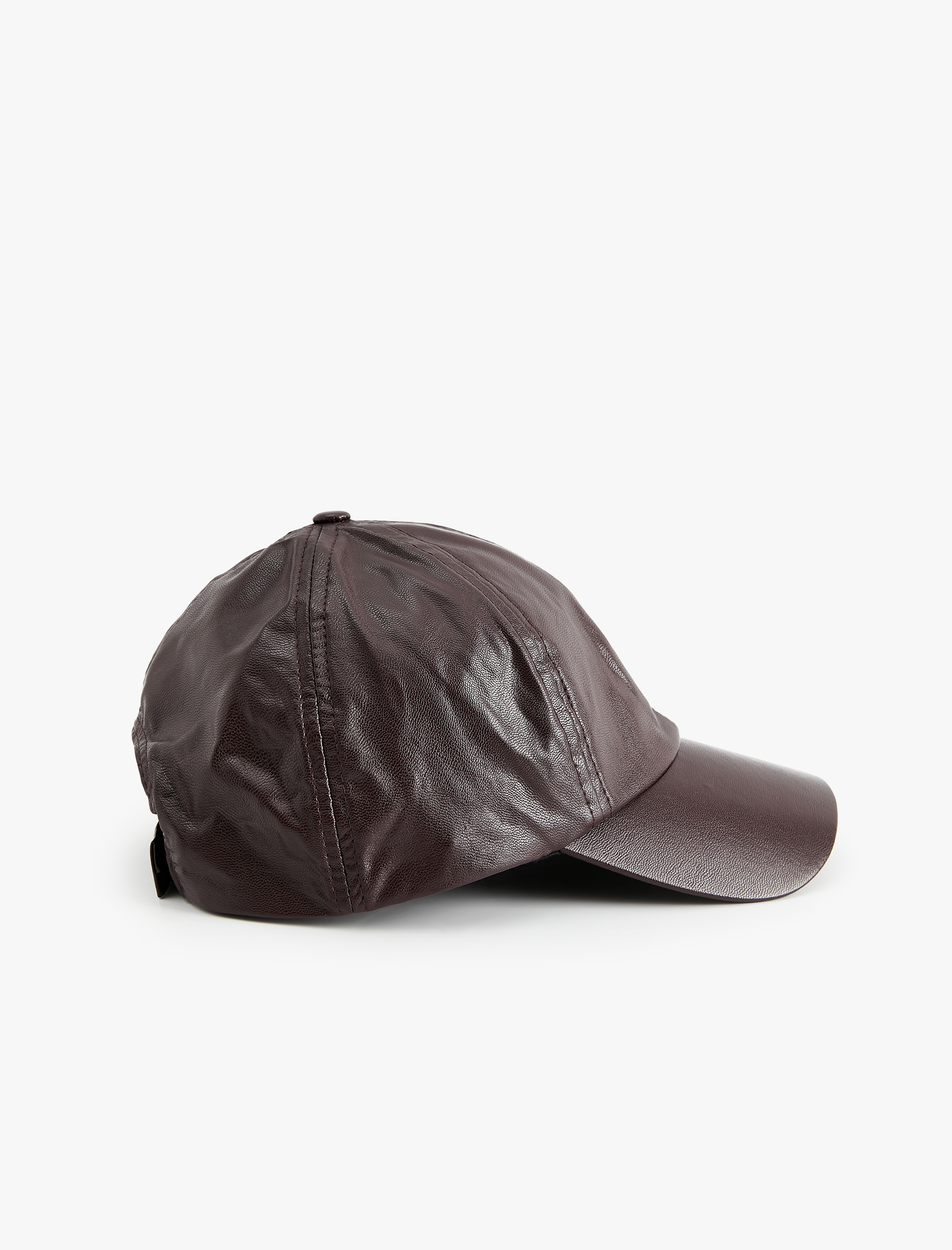  Kadın Suni Deri Basic Kep Şapka