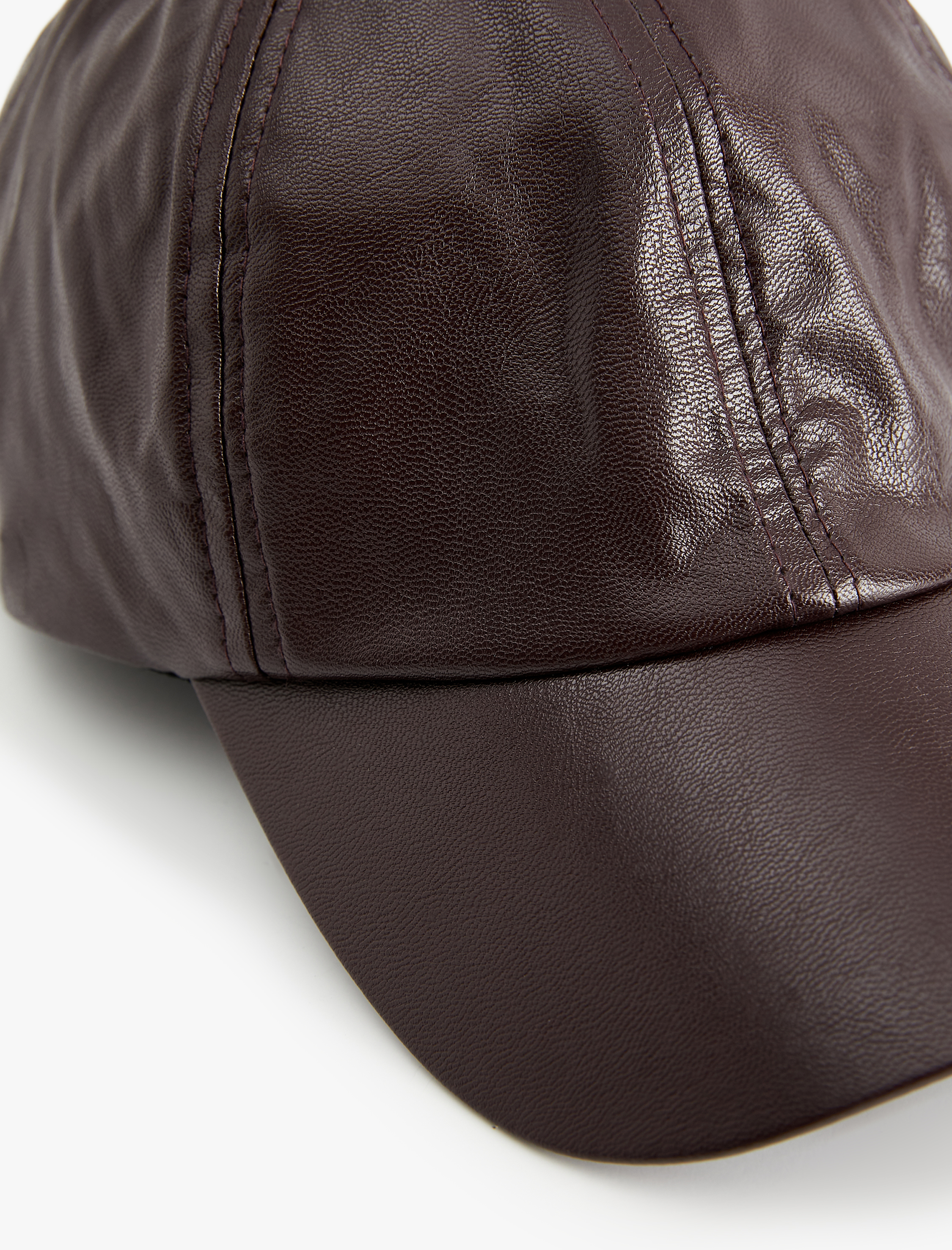  Kadın Suni Deri Basic Kep Şapka