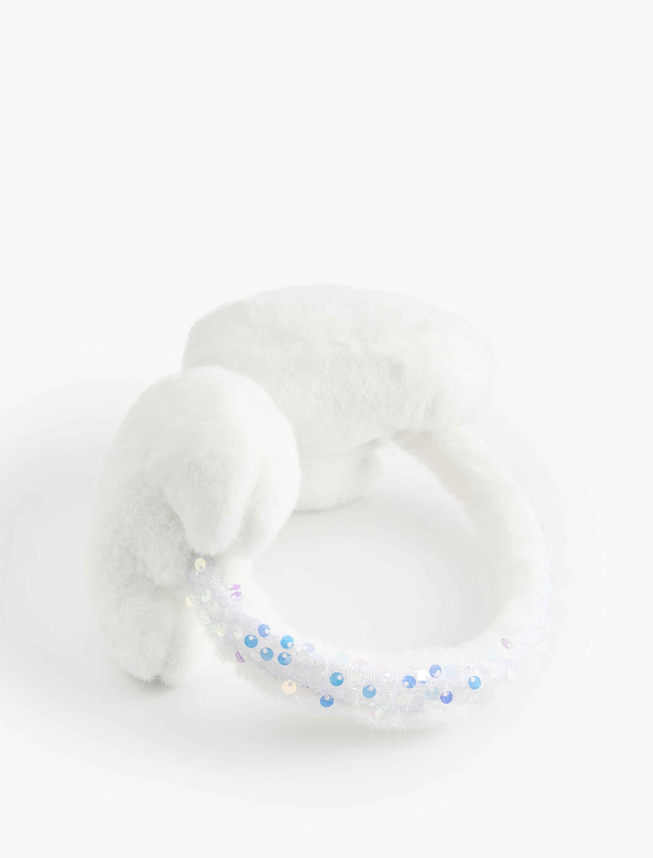  Kız Çocuk Pul Detaylı Peluş Kulaklık